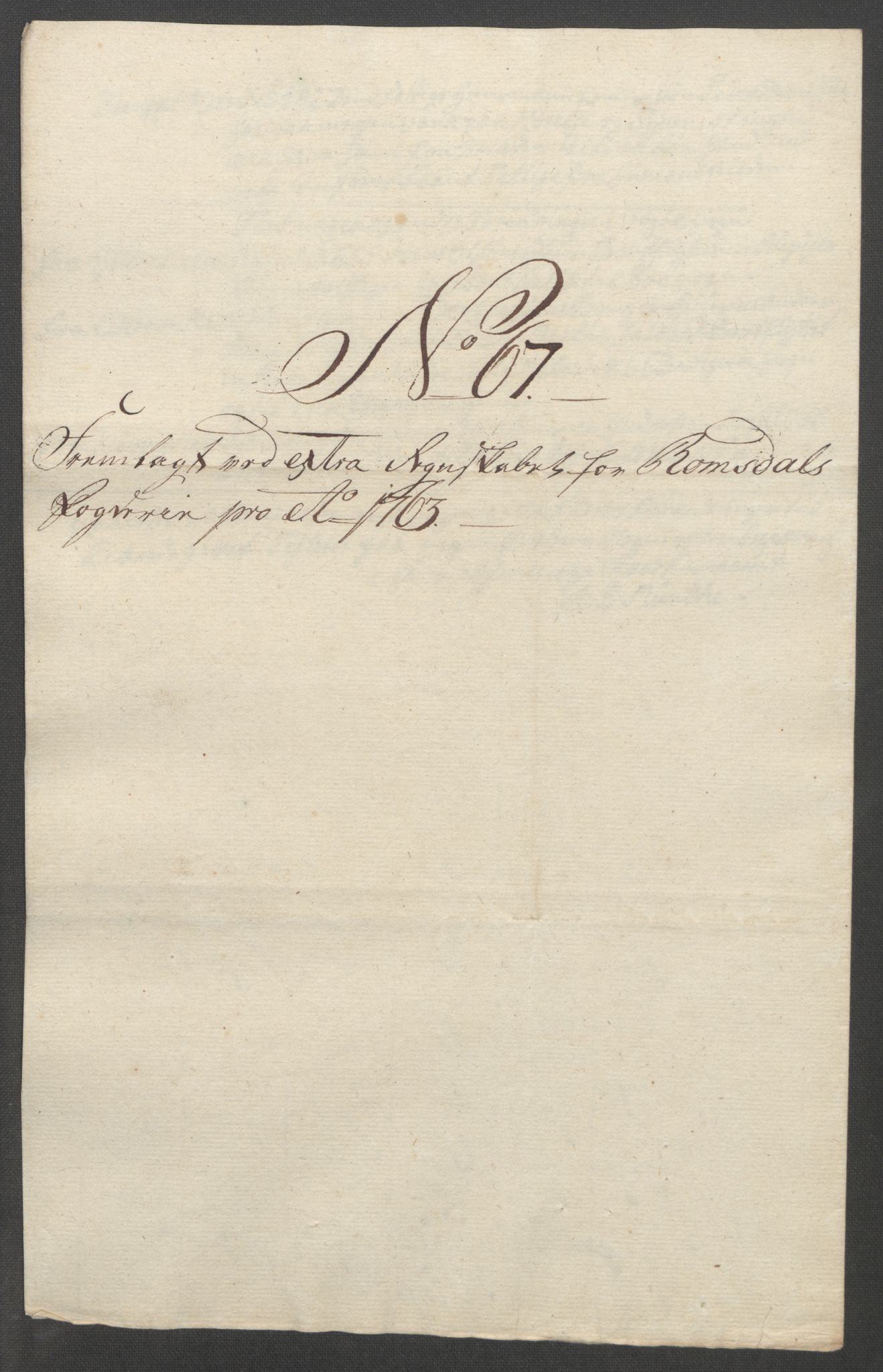 Rentekammeret inntil 1814, Reviderte regnskaper, Fogderegnskap, RA/EA-4092/R55/L3730: Ekstraskatten Romsdal, 1762-1763, p. 513