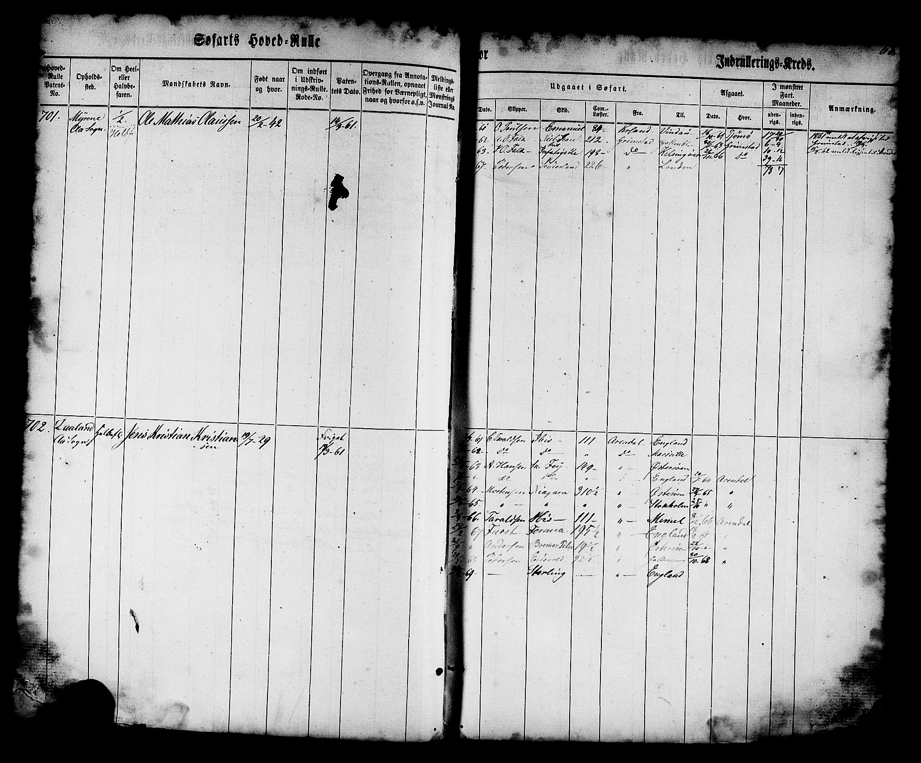 Farsund mønstringskrets, AV/SAK-2031-0017/F/Fb/L0014: Hovedrulle nr 575-1148, Z-6, 1860-1869, p. 67
