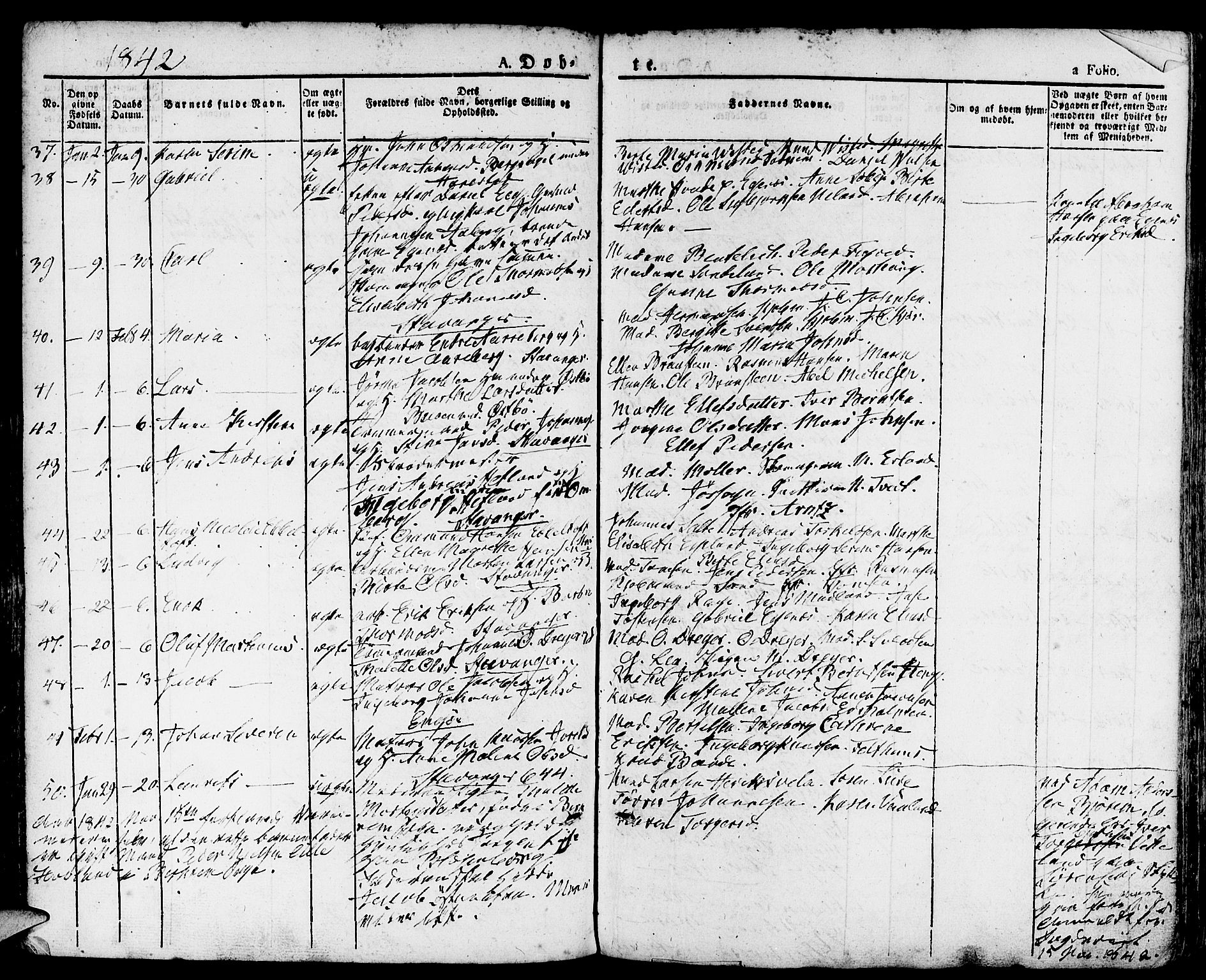 Domkirken sokneprestkontor, AV/SAST-A-101812/001/30/30BA/L0011: Parish register (official) no. A 11, 1832-1856