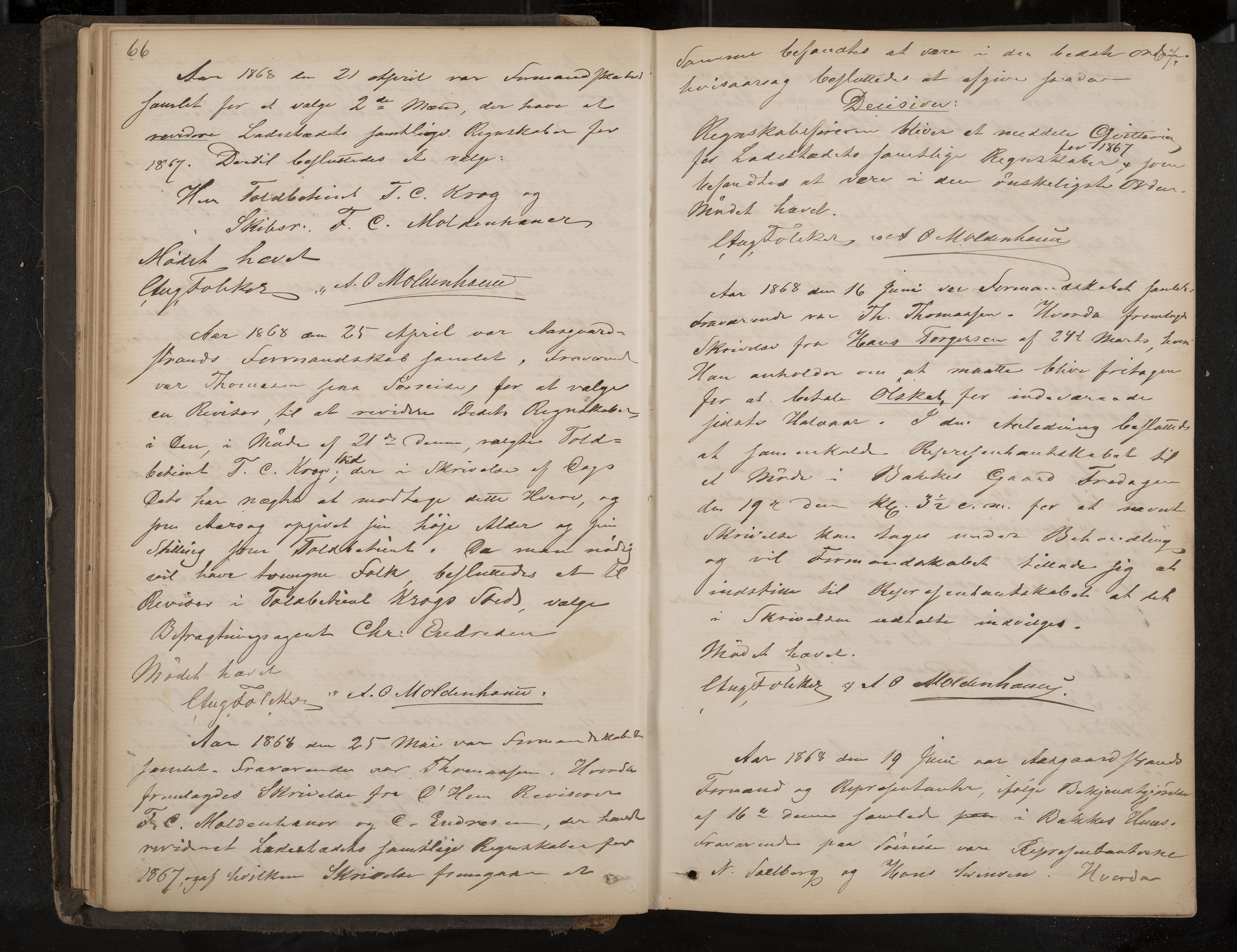 Åsgårdstrand formannskap og sentraladministrasjon, IKAK/0704021/A/L0002: Møtebok, 1865-1890, p. 66-67