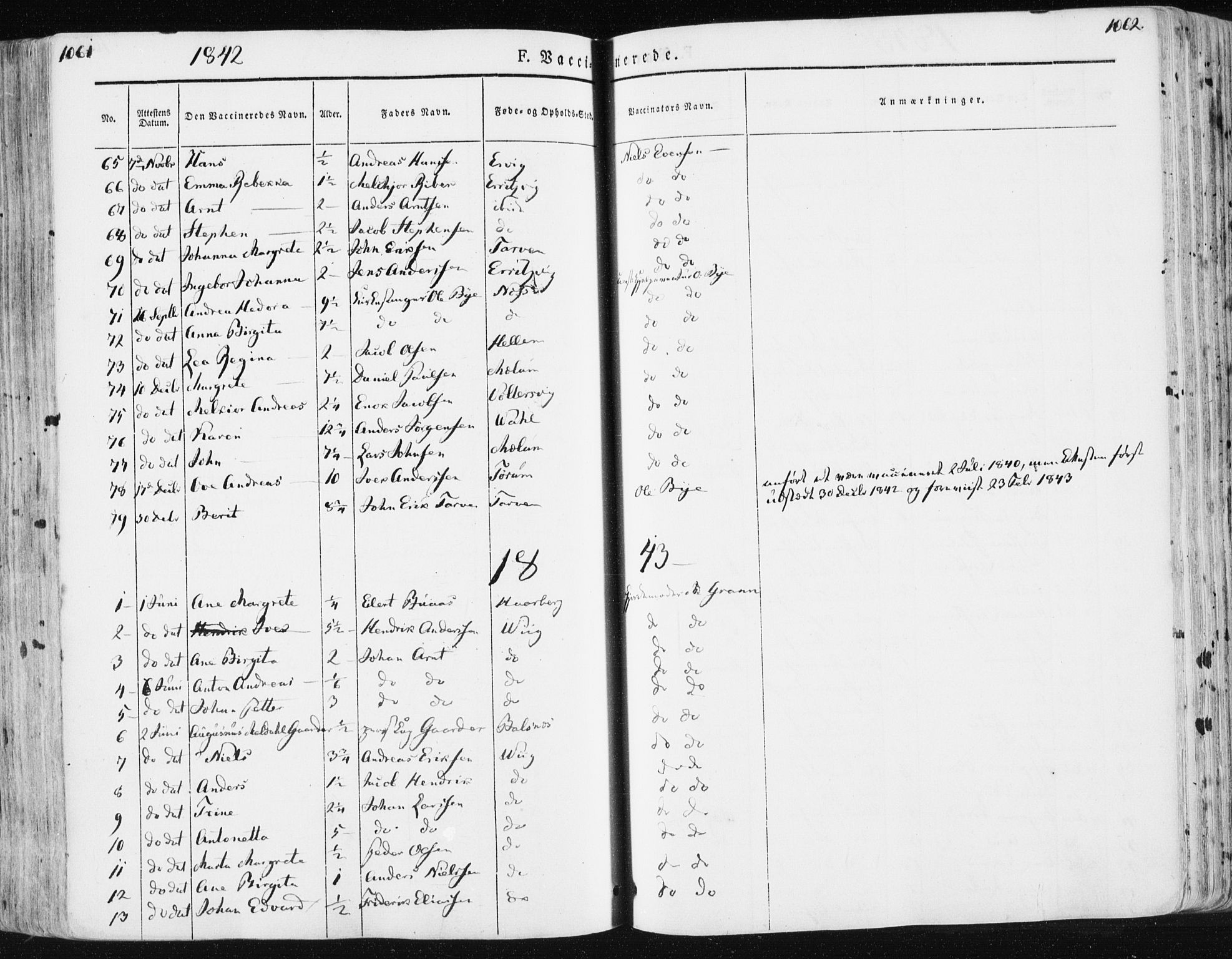 Ministerialprotokoller, klokkerbøker og fødselsregistre - Sør-Trøndelag, SAT/A-1456/659/L0736: Parish register (official) no. 659A06, 1842-1856, p. 1061-1062