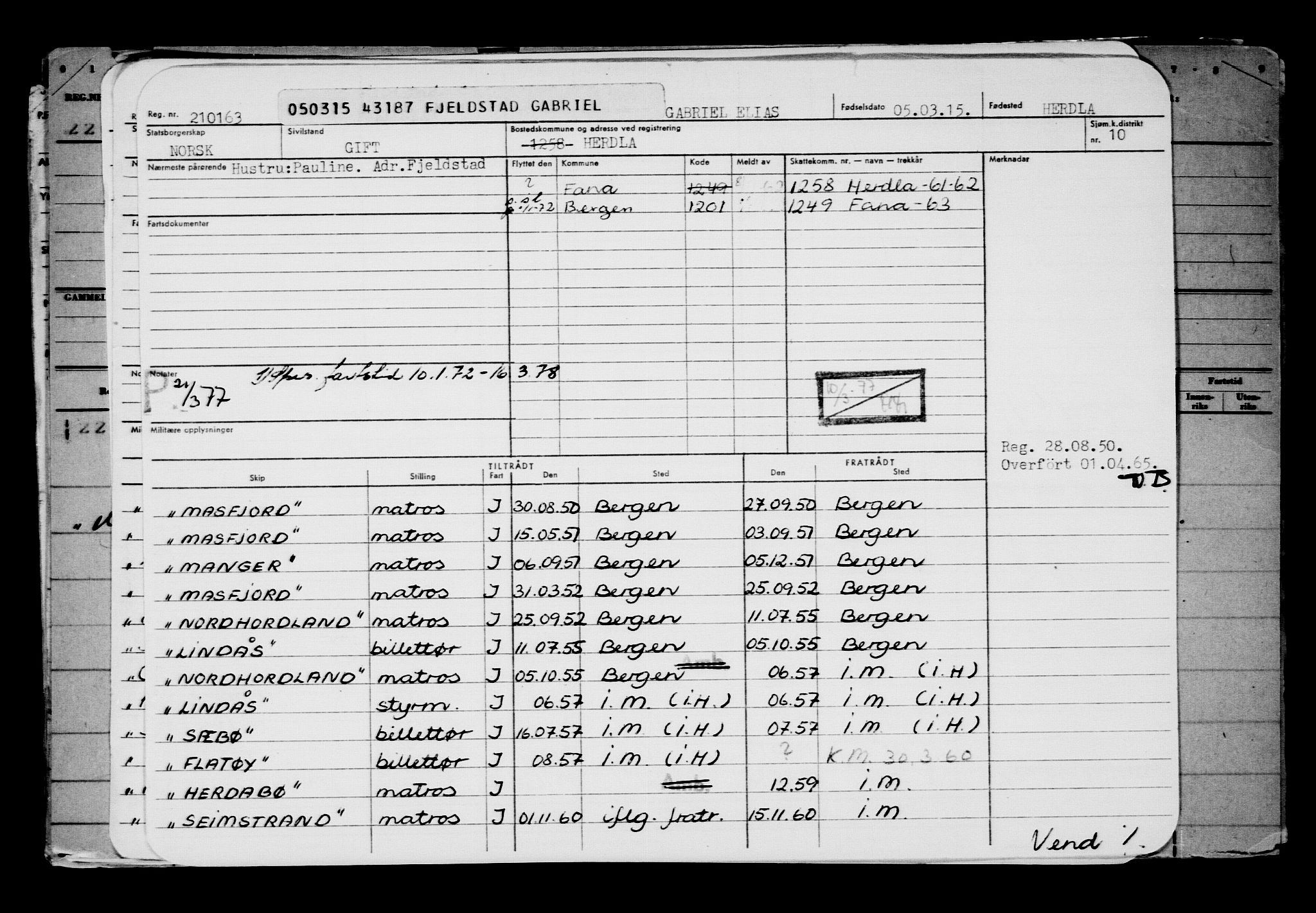 Direktoratet for sjømenn, AV/RA-S-3545/G/Gb/L0128: Hovedkort, 1915, p. 77