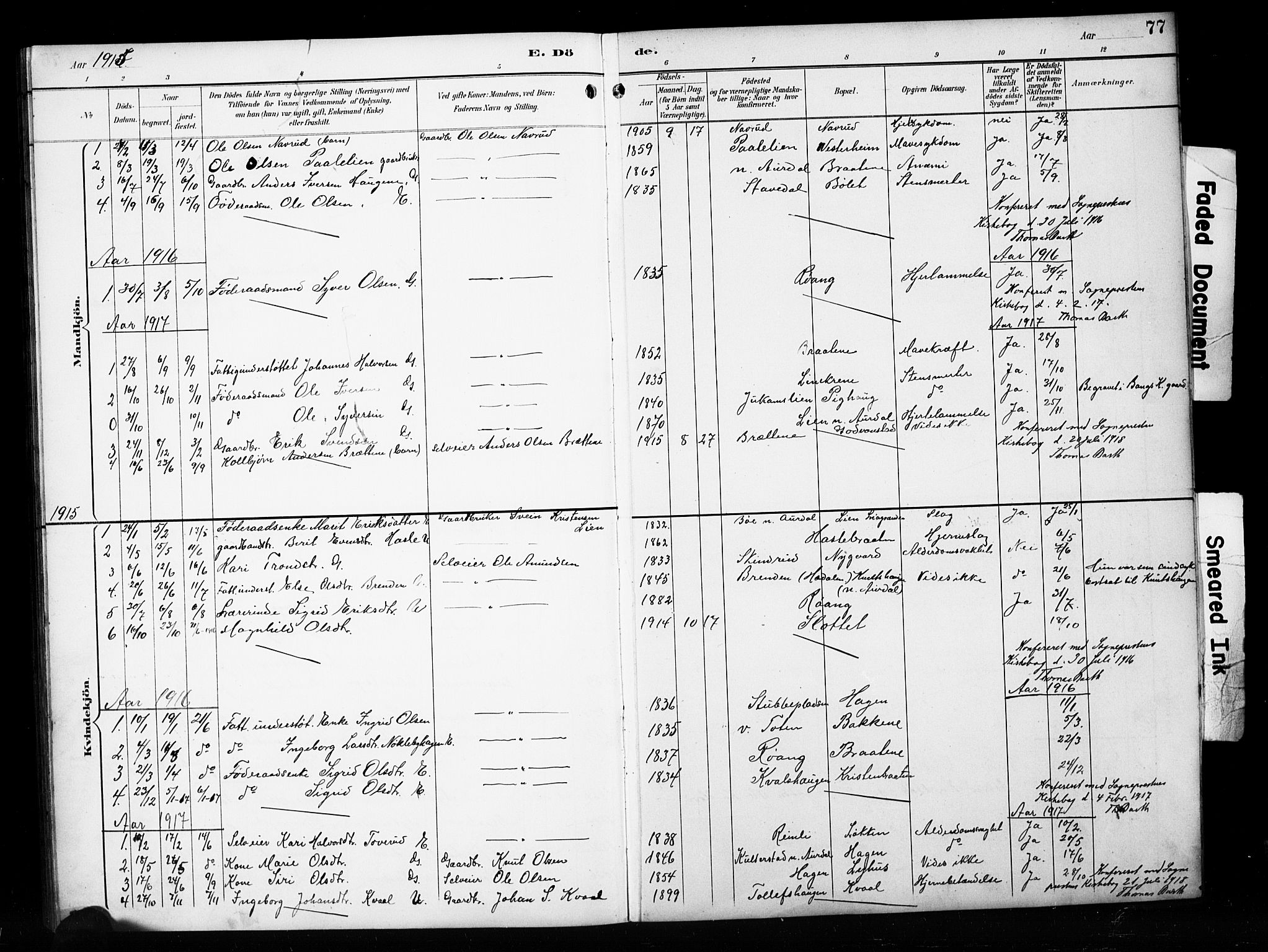 Sør-Aurdal prestekontor, AV/SAH-PREST-128/H/Ha/Hab/L0010: Parish register (copy) no. 10, 1894-1929, p. 77