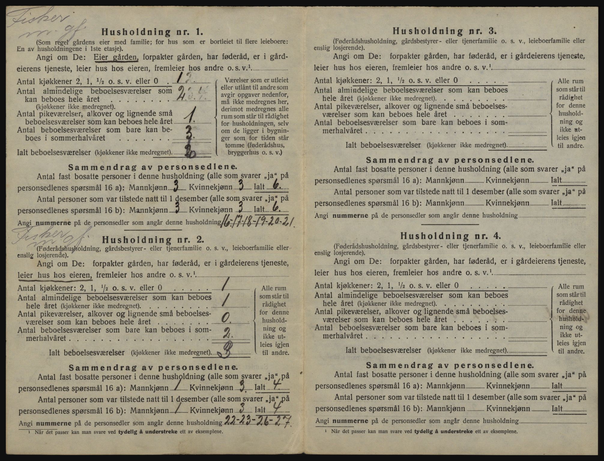 SATØ, 1920 census for Berlevåg, 1920, p. 25