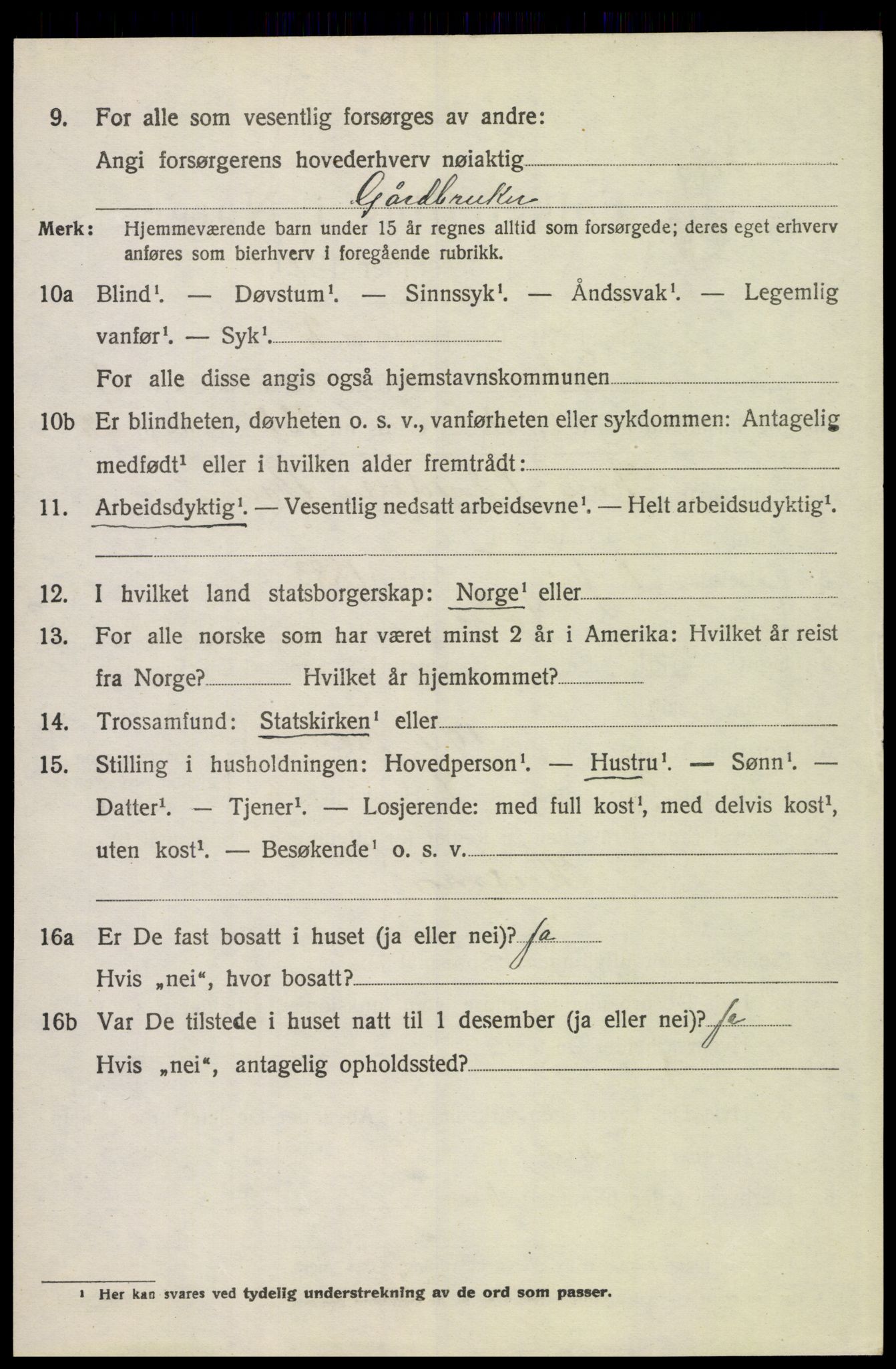 SAH, 1920 census for Tolga, 1920, p. 7814