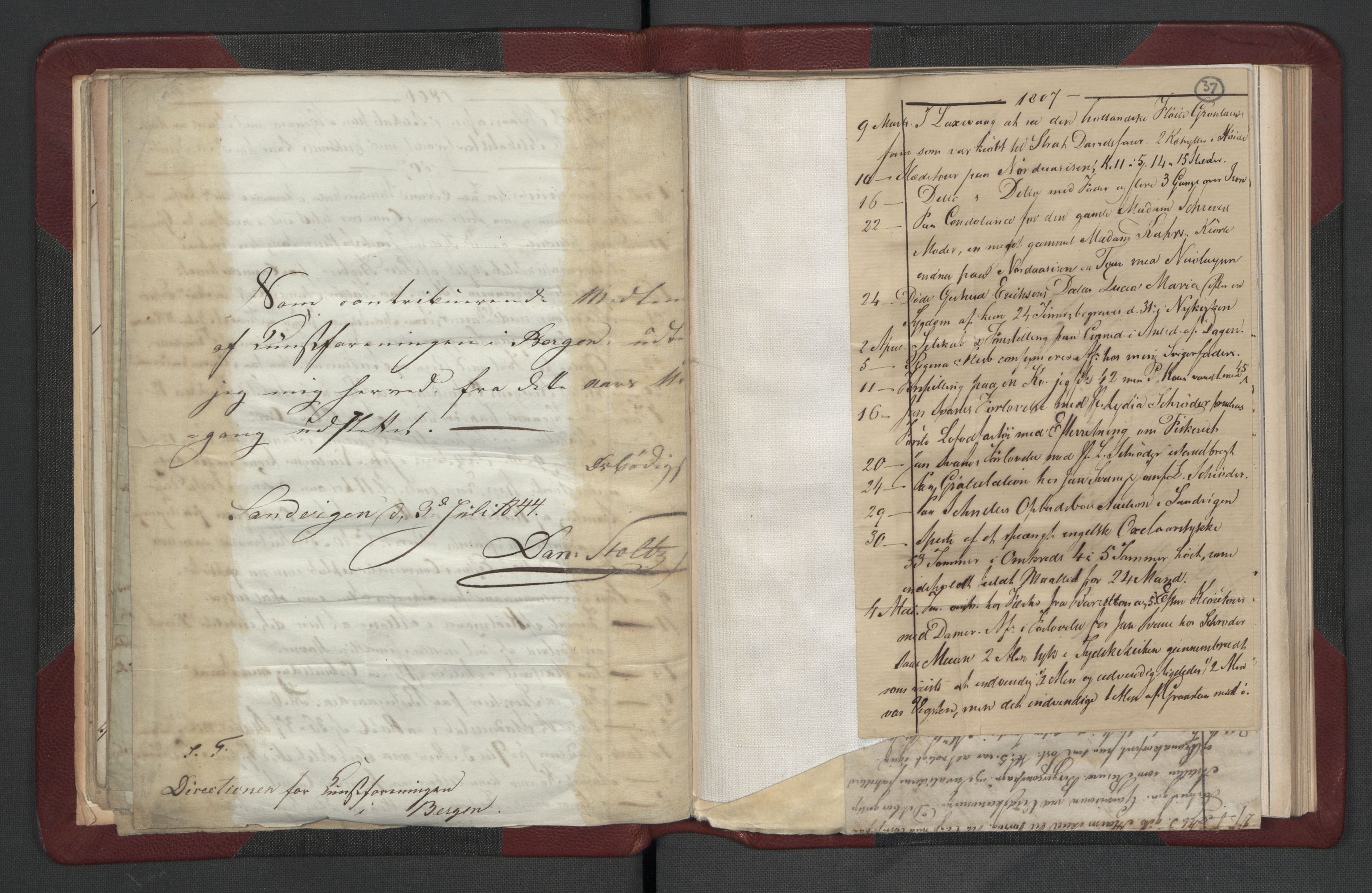 Meltzer, Fredrik, RA/PA-0028/F/L0002: Dagbok, 1796-1808, p. 36b-37a