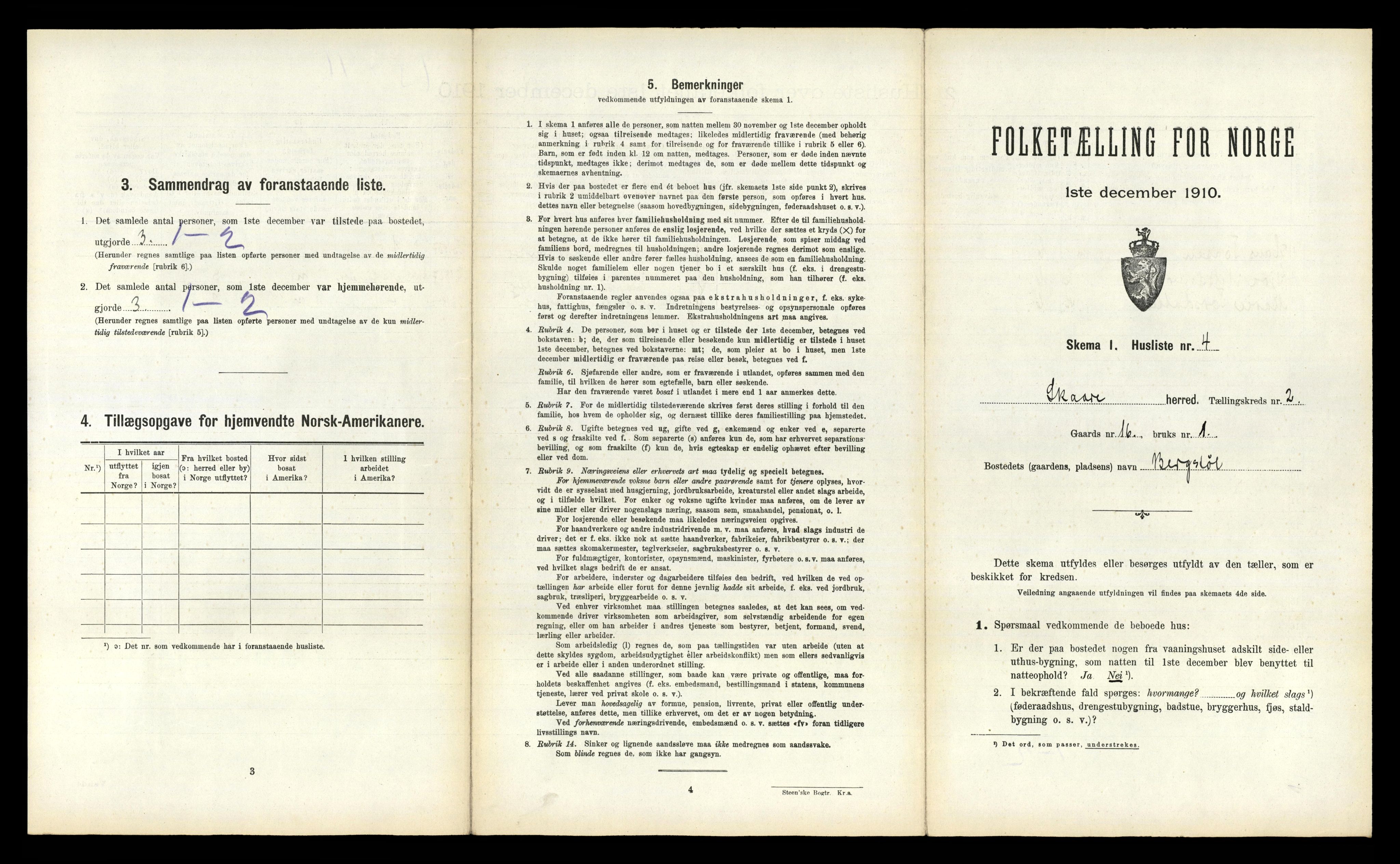 RA, 1910 census for Skåre, 1910, p. 94