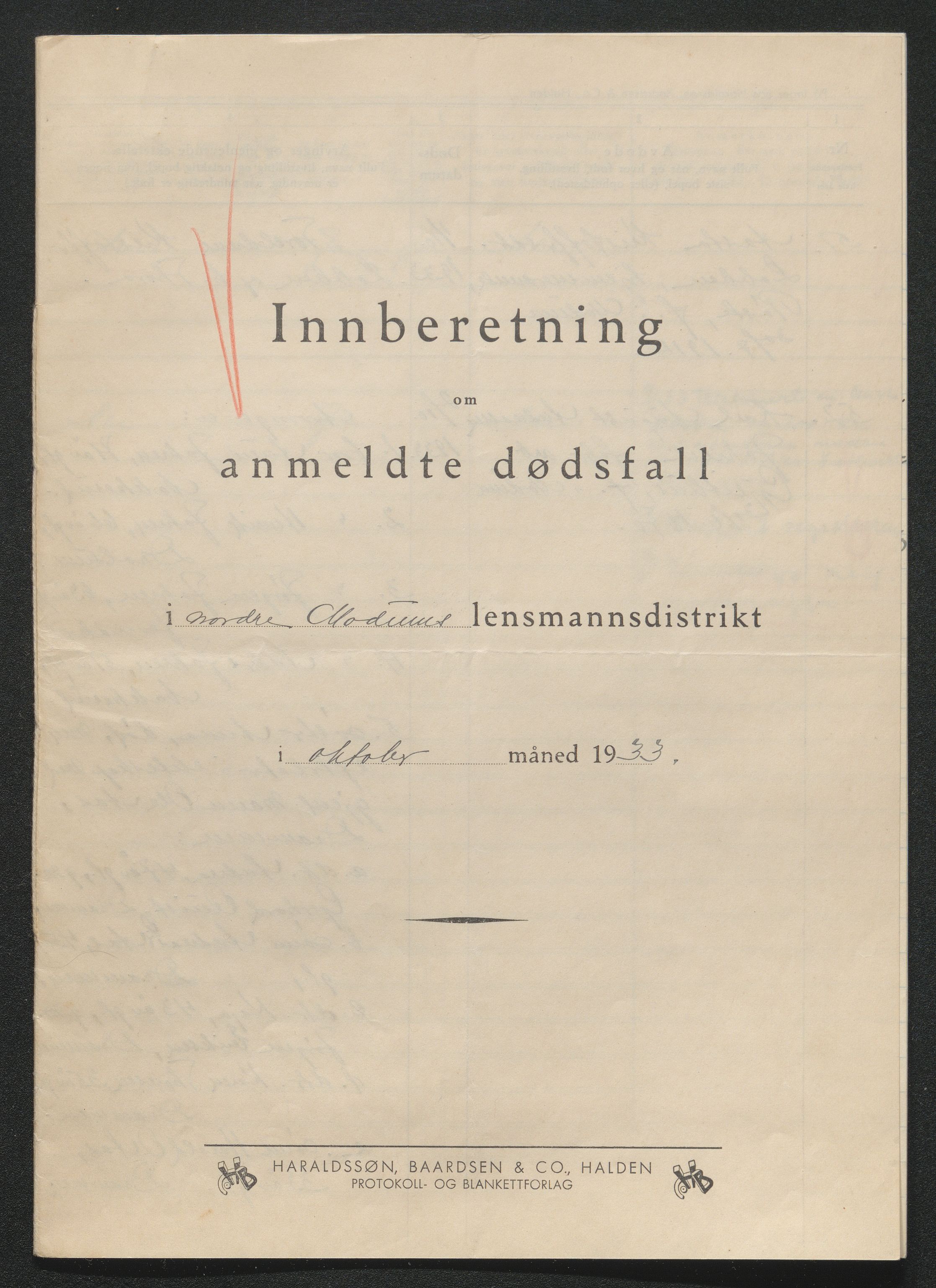 Eiker, Modum og Sigdal sorenskriveri, AV/SAKO-A-123/H/Ha/Hab/L0048: Dødsfallsmeldinger, 1933, p. 775