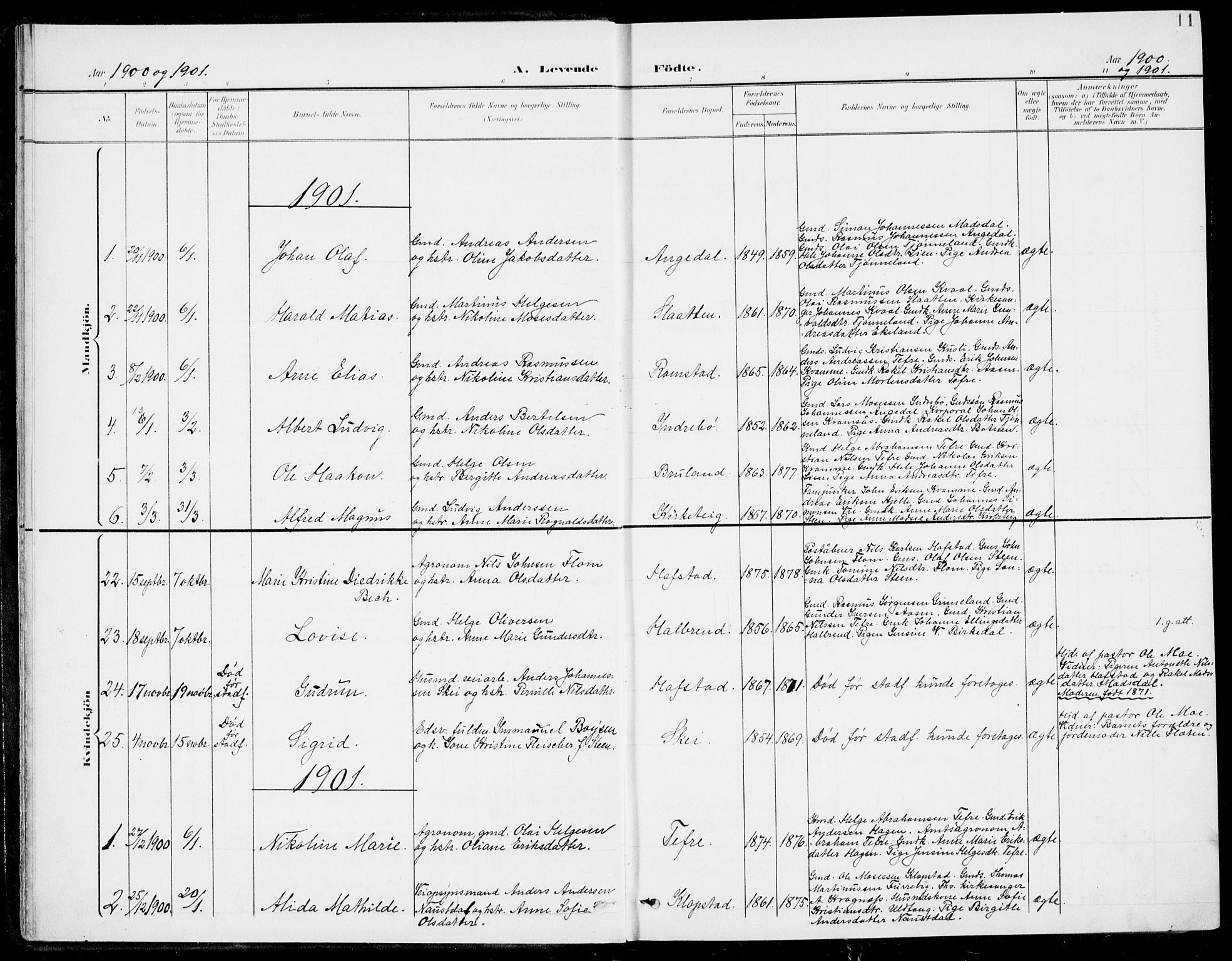 Førde sokneprestembete, AV/SAB-A-79901/H/Haa/Haab/L0002: Parish register (official) no. B  2, 1899-1920, p. 11