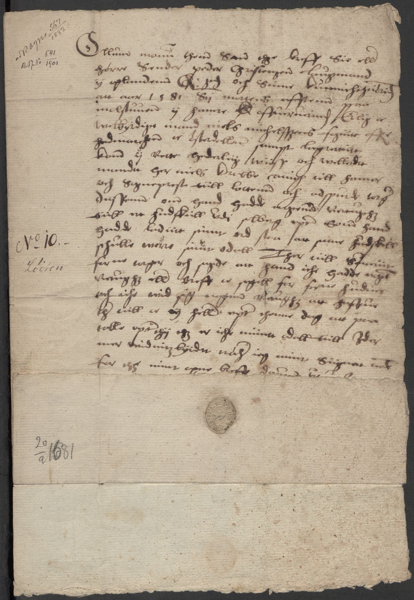 Riksarkivets diplomsamling, AV/RA-EA-5965/F15/L0011: Prestearkiv - Hedmark, 1575-1735, p. 17