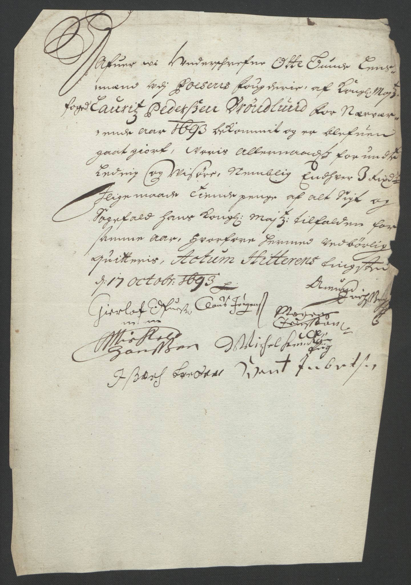 Rentekammeret inntil 1814, Reviderte regnskaper, Fogderegnskap, AV/RA-EA-4092/R57/L3849: Fogderegnskap Fosen, 1692-1693, p. 571