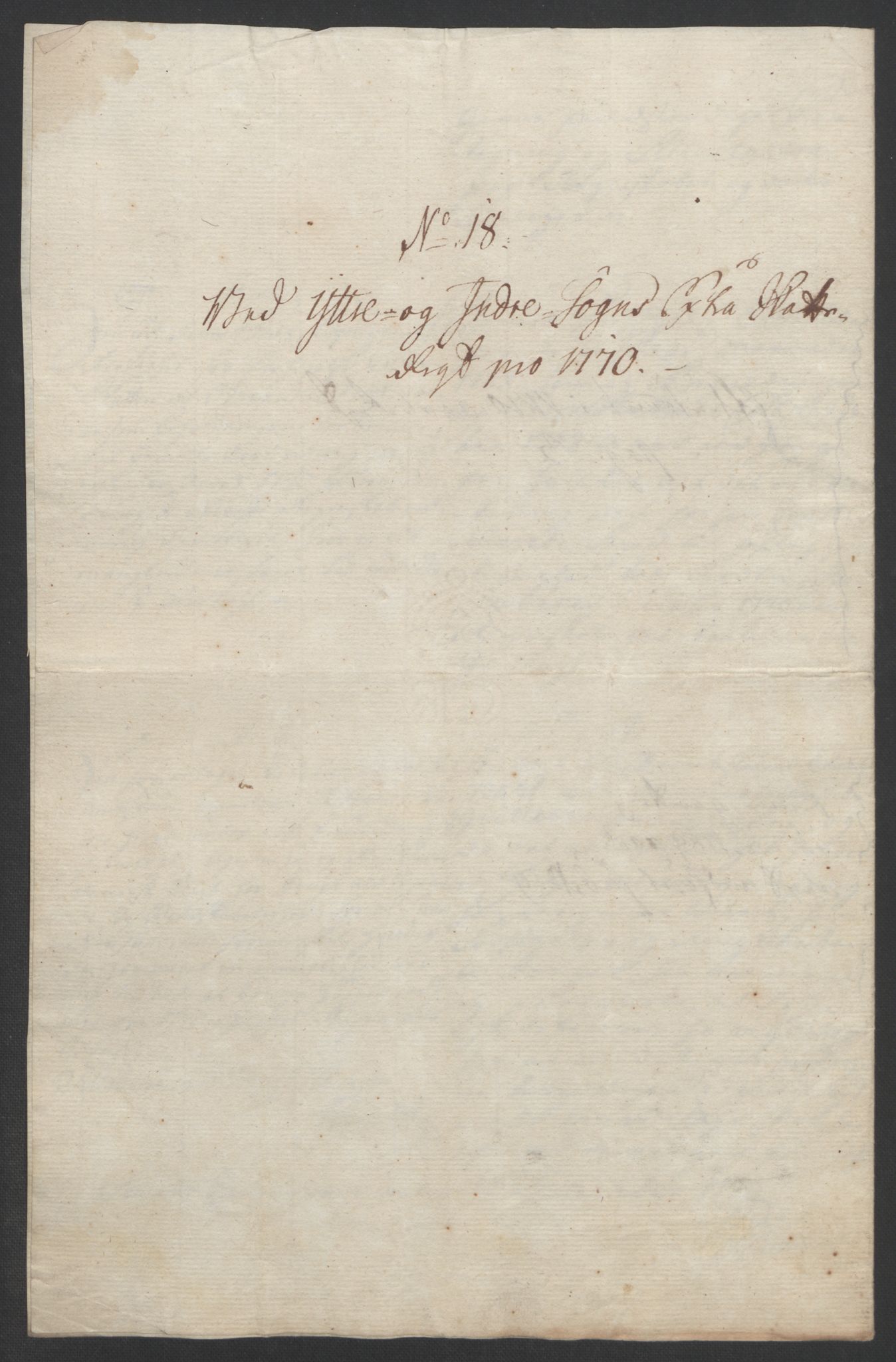 Rentekammeret inntil 1814, Realistisk ordnet avdeling, RA/EA-4070/Ol/L0018: [Gg 10]: Ekstraskatten, 23.09.1762. Sogn, 1762-1772, p. 307