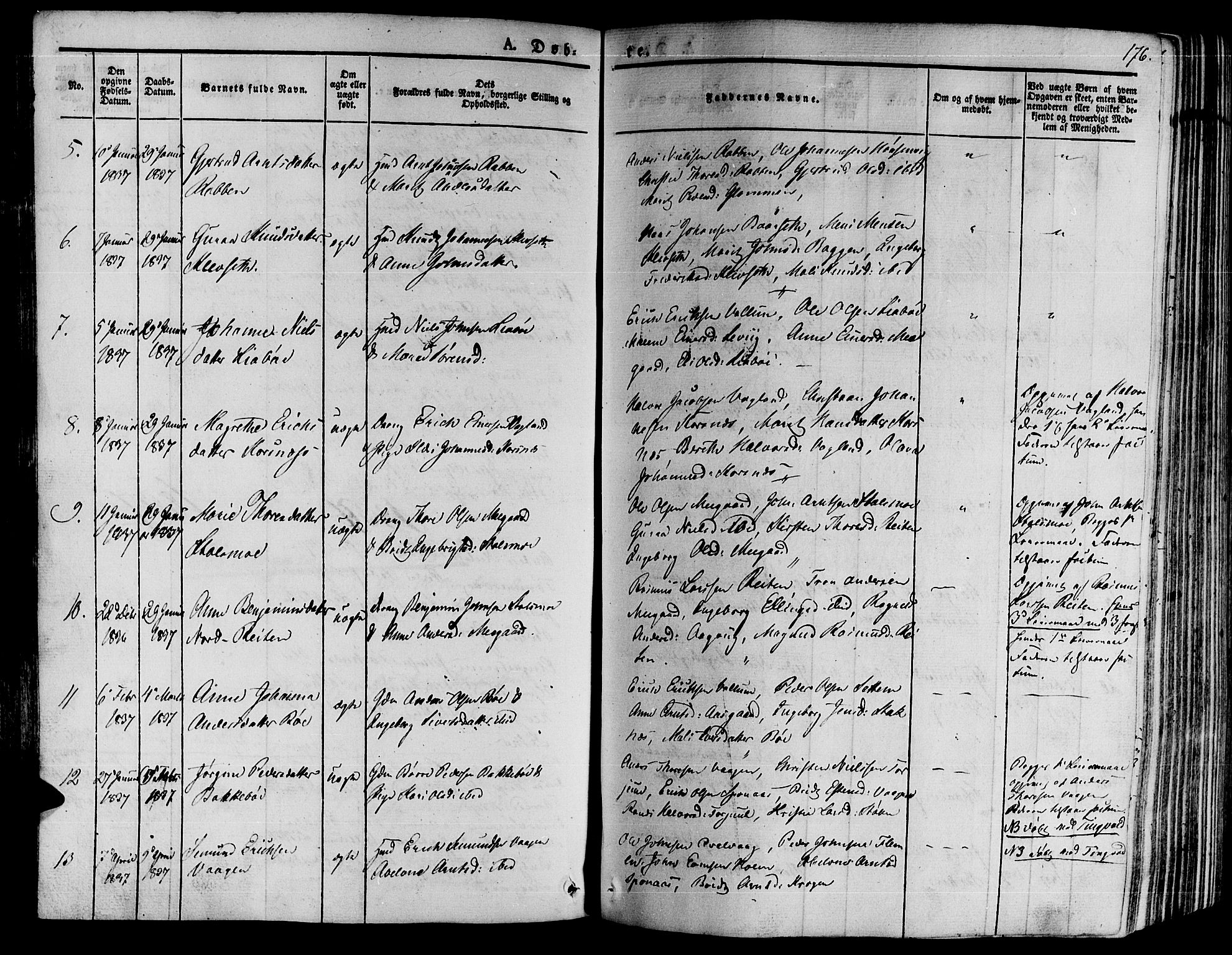 Ministerialprotokoller, klokkerbøker og fødselsregistre - Møre og Romsdal, AV/SAT-A-1454/592/L1025: Parish register (official) no. 592A03 /2, 1831-1849, p. 176