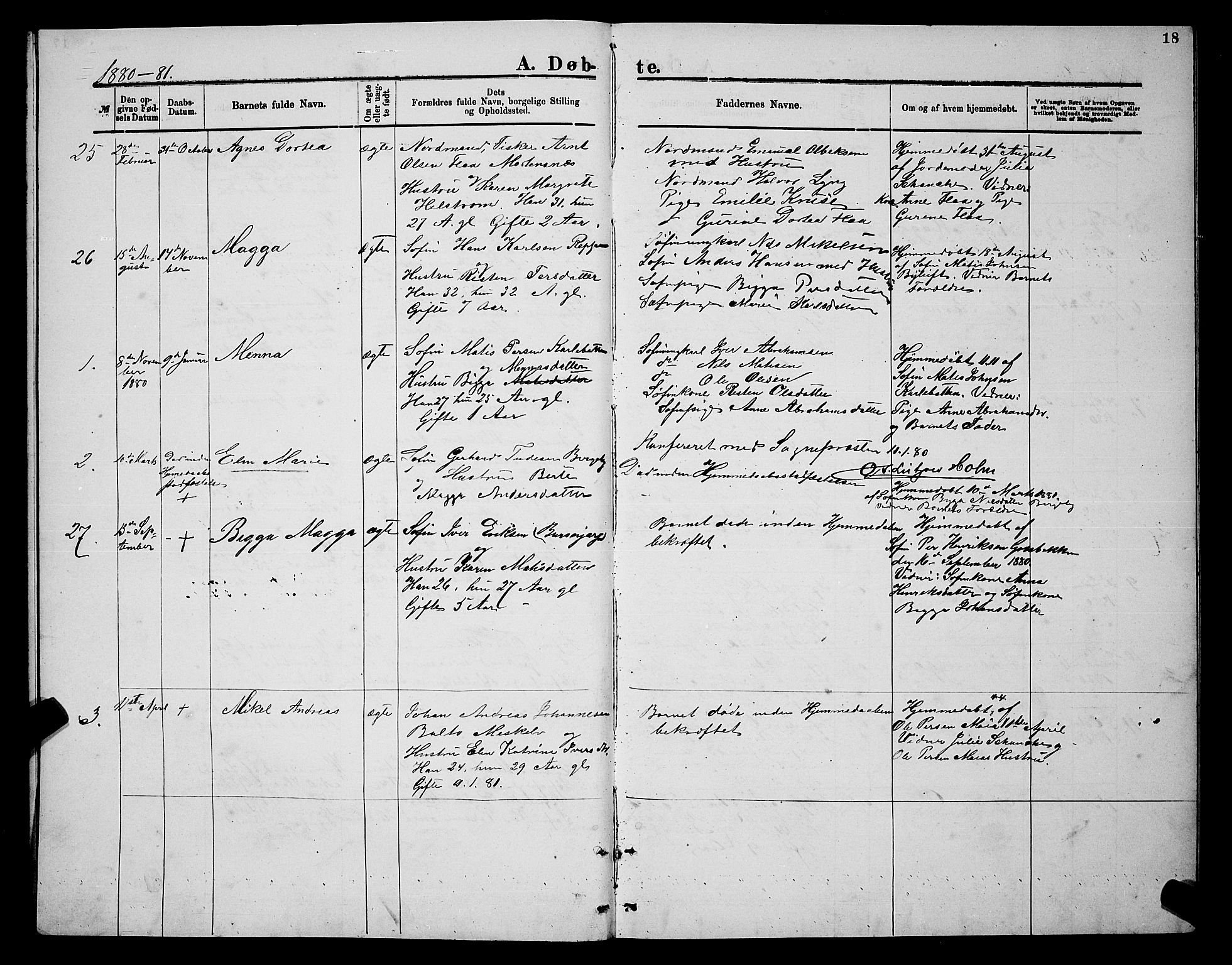 Nesseby sokneprestkontor, SATØ/S-1330/H/Hb/L0004klokker: Parish register (copy) no. 4, 1877-1884, p. 18