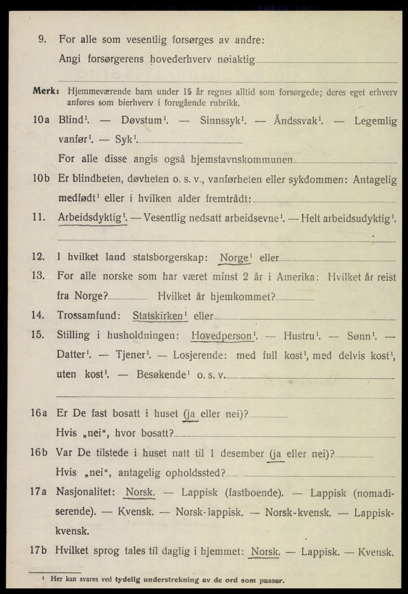 SAT, 1920 census for Skogn, 1920, p. 3036