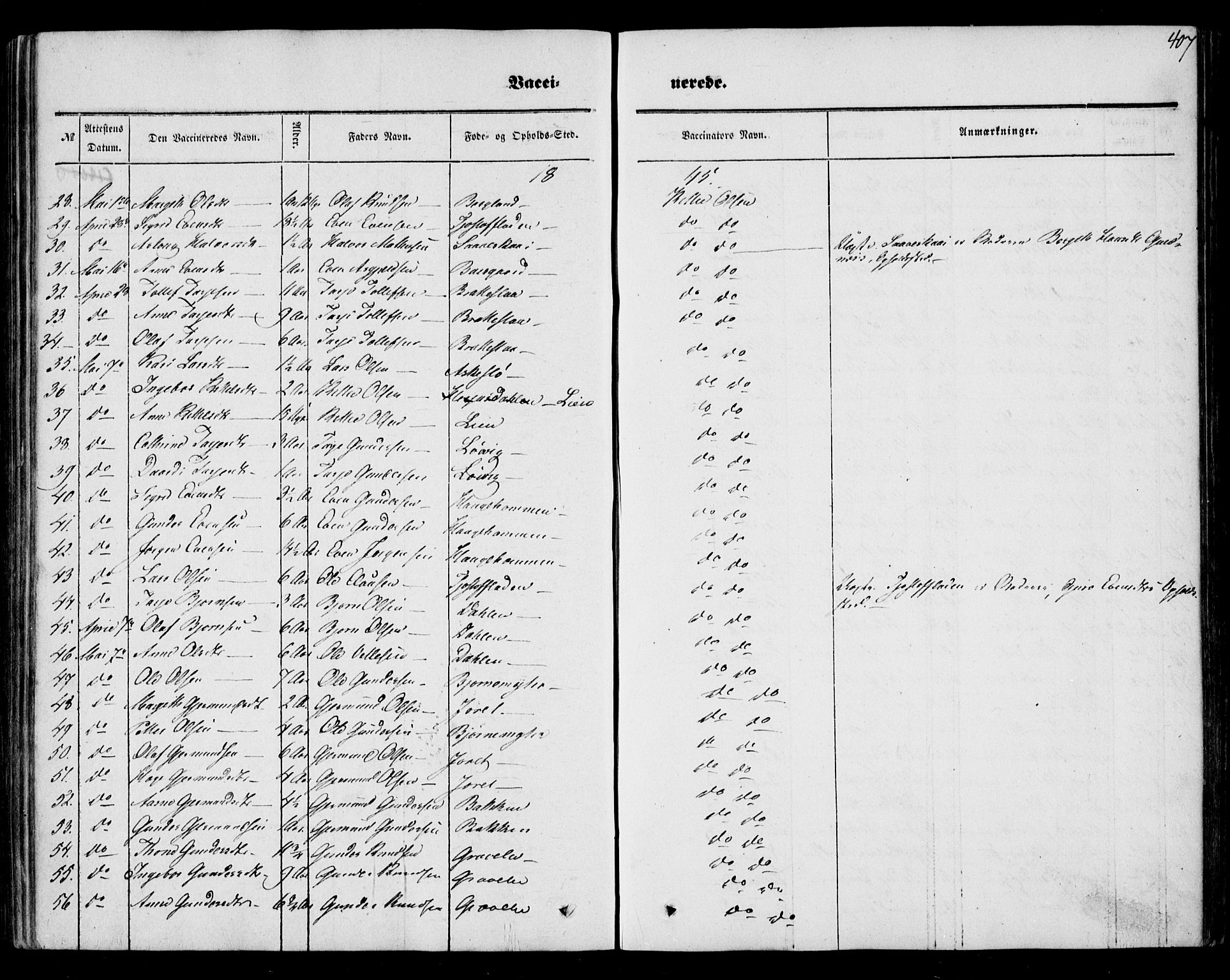 Mo kirkebøker, AV/SAKO-A-286/F/Fa/L0005: Parish register (official) no. I 5, 1844-1864, p. 407