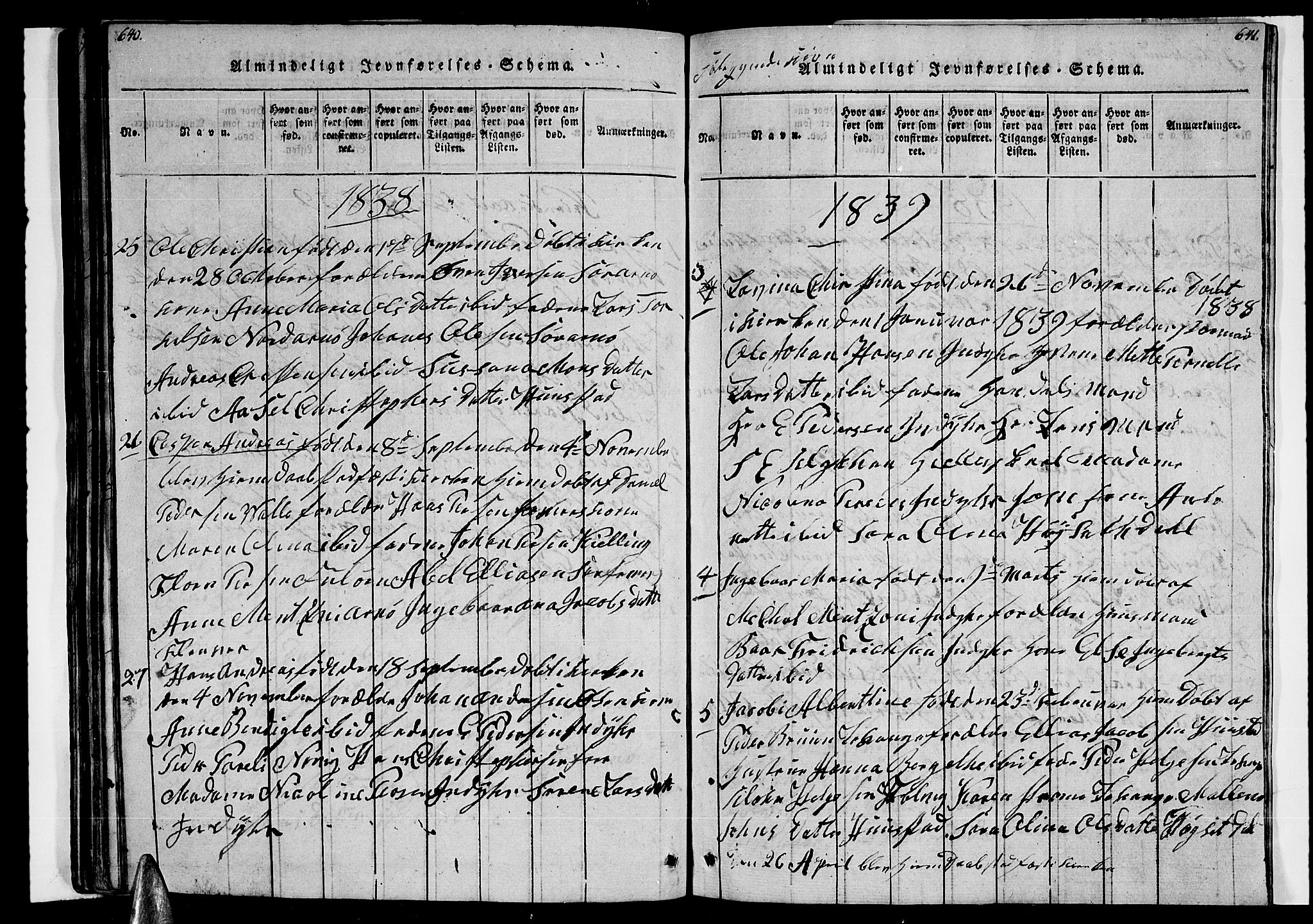 Ministerialprotokoller, klokkerbøker og fødselsregistre - Nordland, AV/SAT-A-1459/805/L0105: Parish register (copy) no. 805C01, 1820-1839, p. 640-641