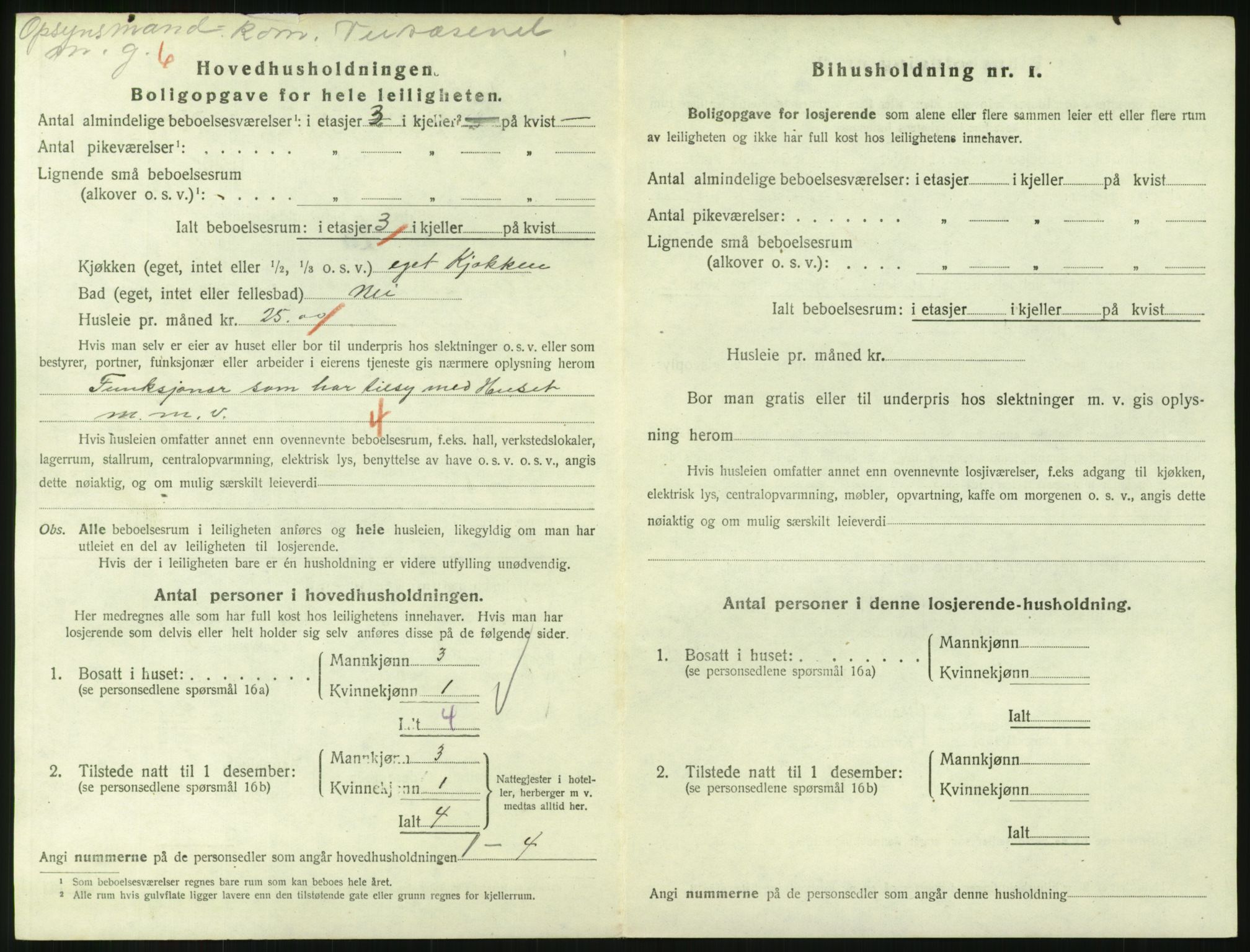 SAH, 1920 census for Lillehammer, 1920, p. 2305
