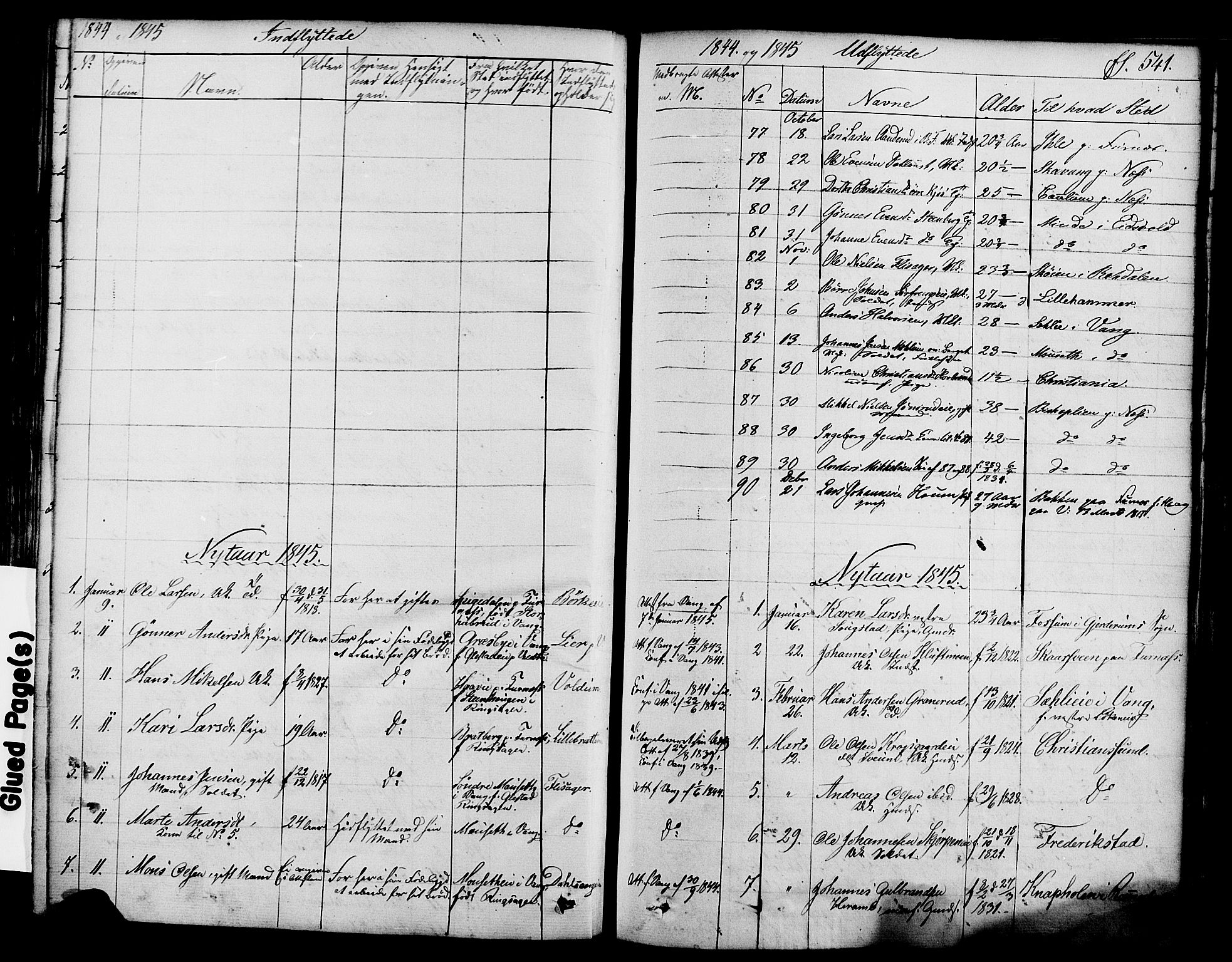 Ringsaker prestekontor, SAH/PREST-014/K/Ka/L0008: Parish register (official) no. 8, 1837-1850, p. 541