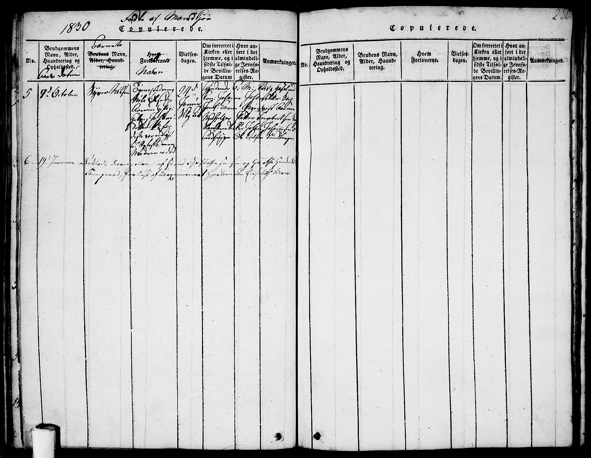 Skjeberg prestekontor Kirkebøker, AV/SAO-A-10923/F/Fa/L0004: Parish register (official) no. I 4, 1815-1830, p. 230