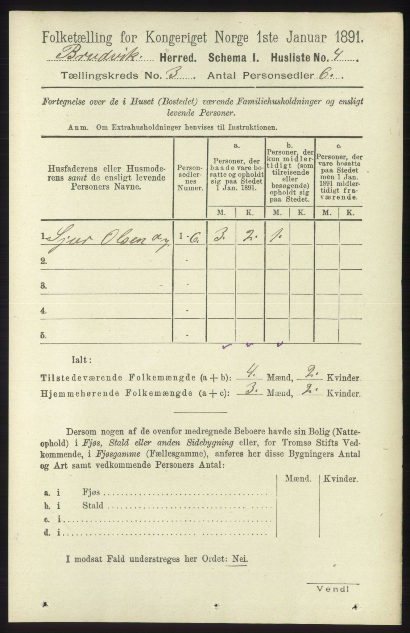 RA, 1891 census for 1251 Bruvik, 1891, p. 799