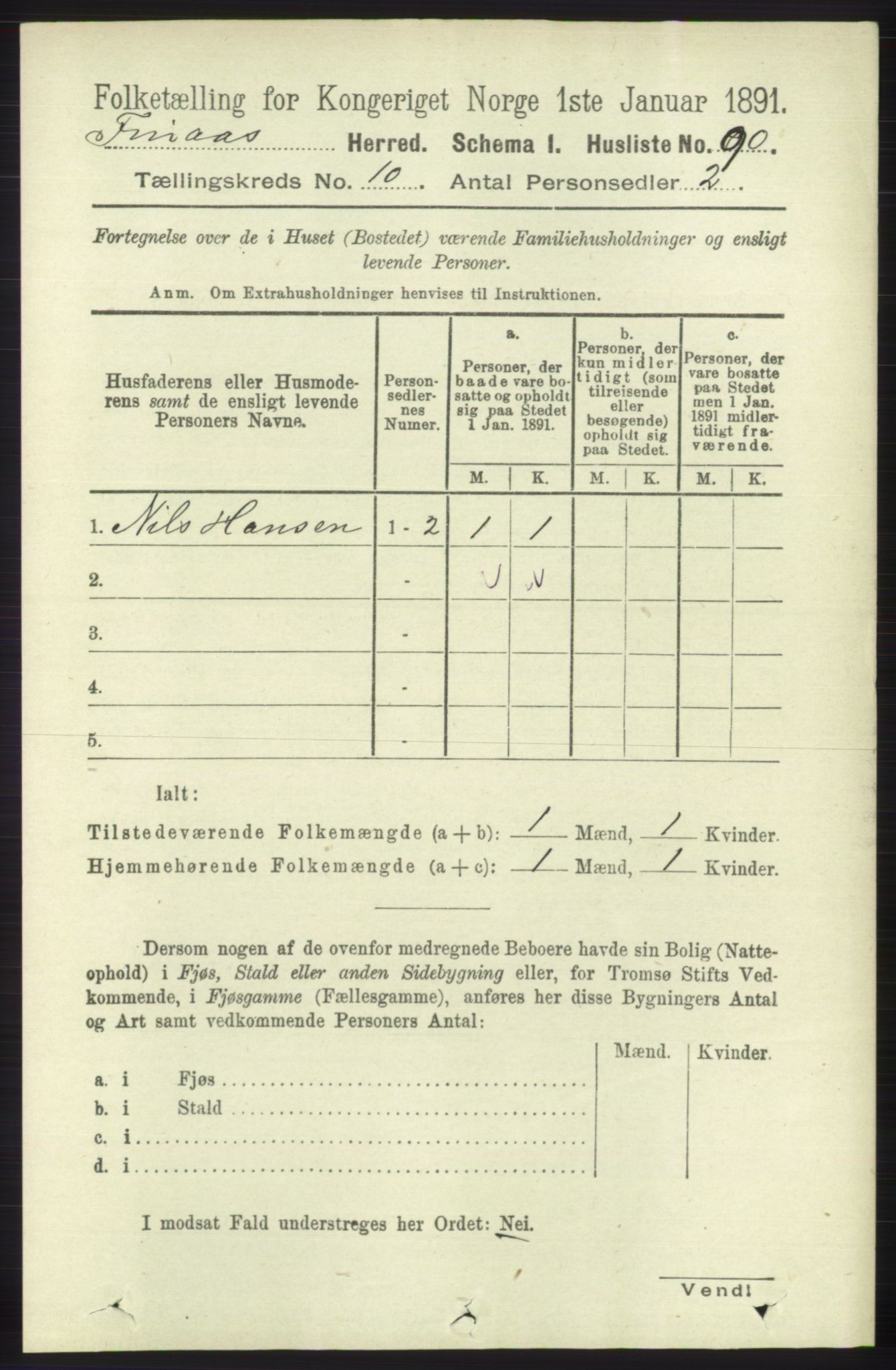 RA, 1891 census for 1218 Finnås, 1891, p. 4511