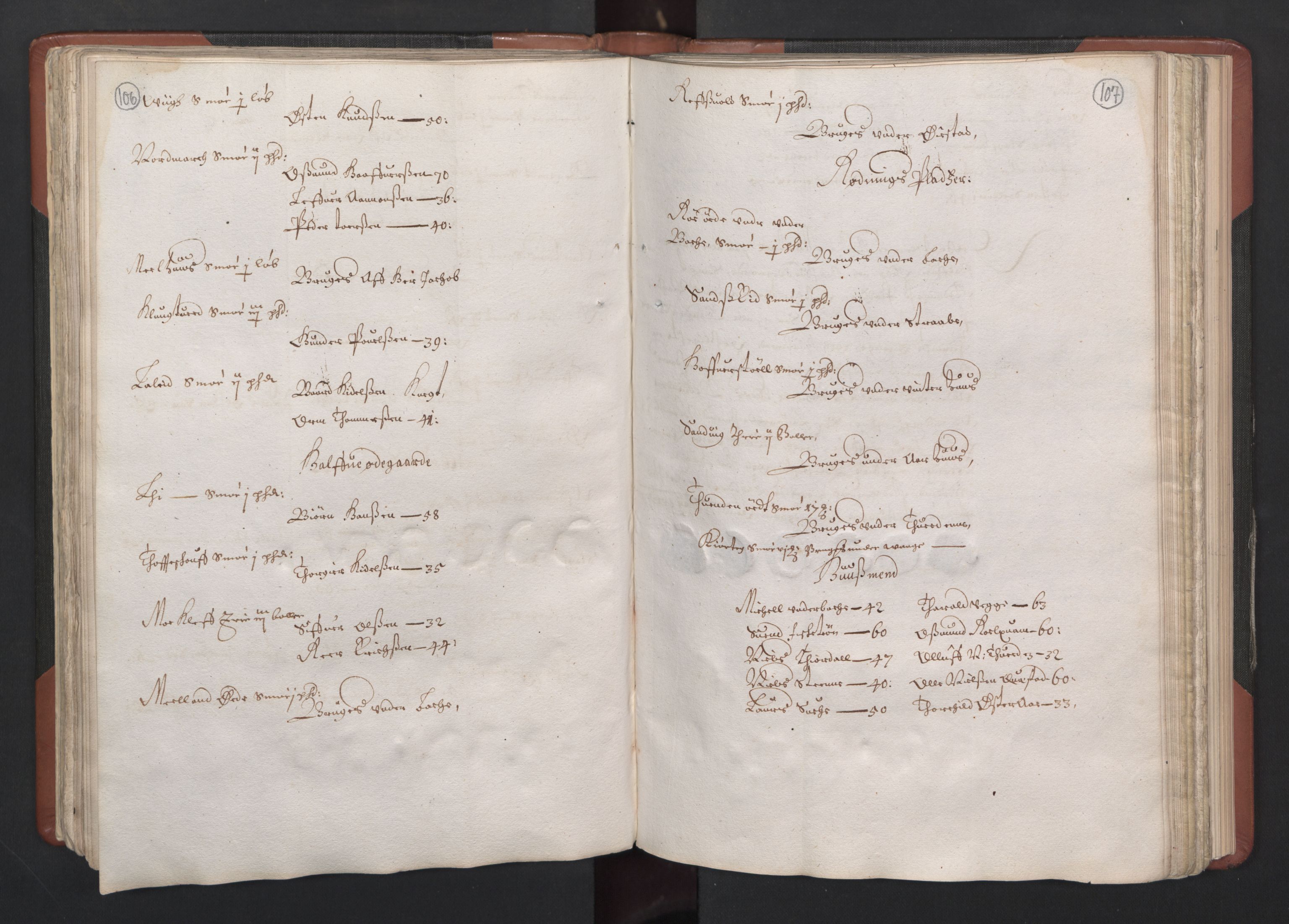 RA, Bailiff's Census 1664-1666, no. 12: Ryfylke fogderi, 1664, p. 106-107