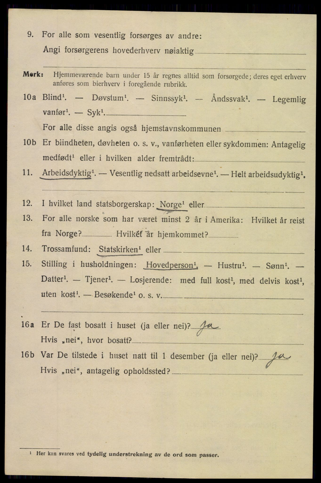 SAK, 1920 census for Arendal, 1920, p. 9159