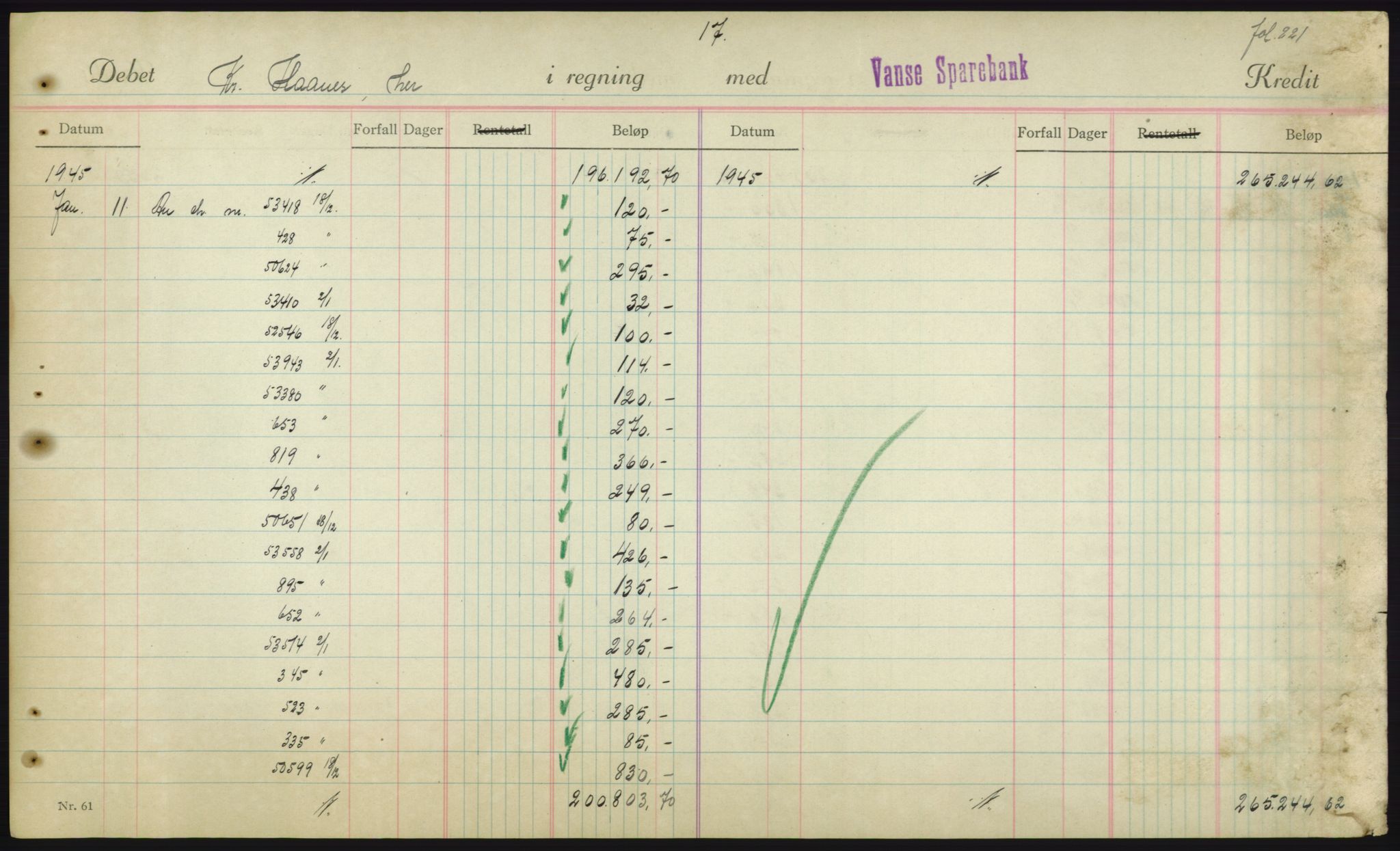 Forsvarsdepartementet, 10. kontor / Oppgjørskontoret, AV/RA-RAFA-1225/D/Db/L0180: Lista oppgjørskontor, 1942-1952, p. 2019