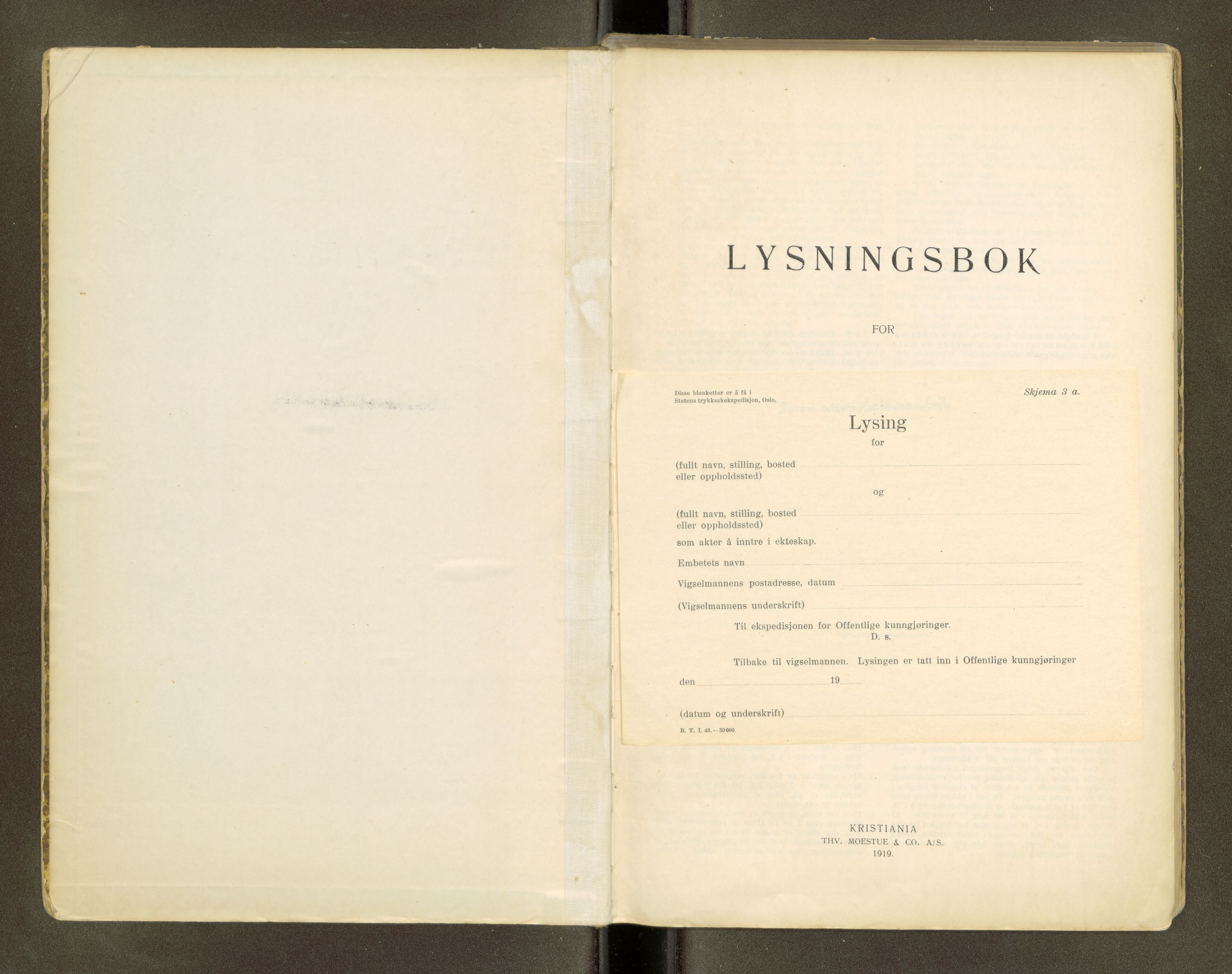 Fosen sorenskriveri, AV/SAT-A-1107/1/6/6D/L0001: Lysingsbok, 1921-1969