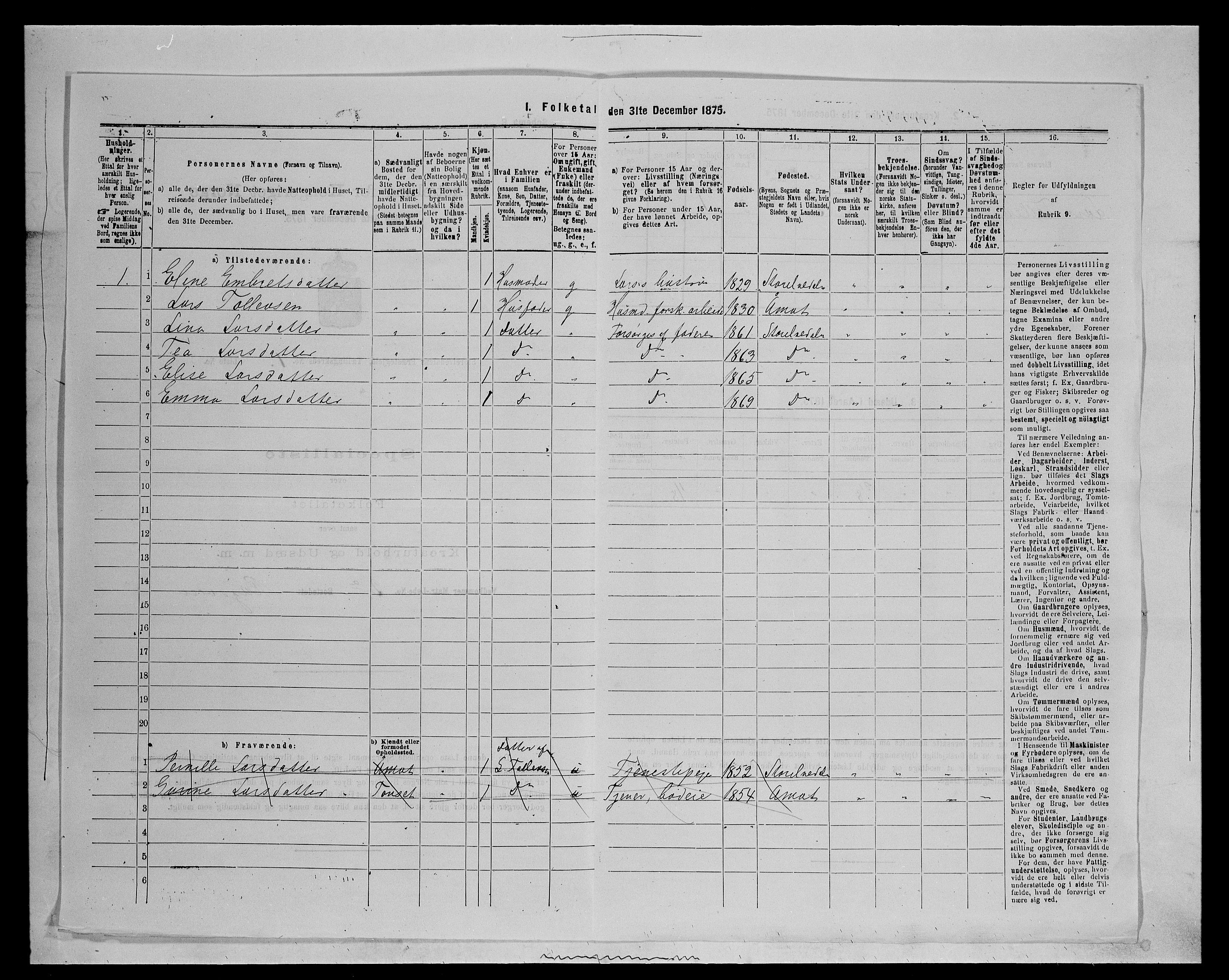 SAH, 1875 census for 0430P Stor-Elvdal, 1875, p. 70