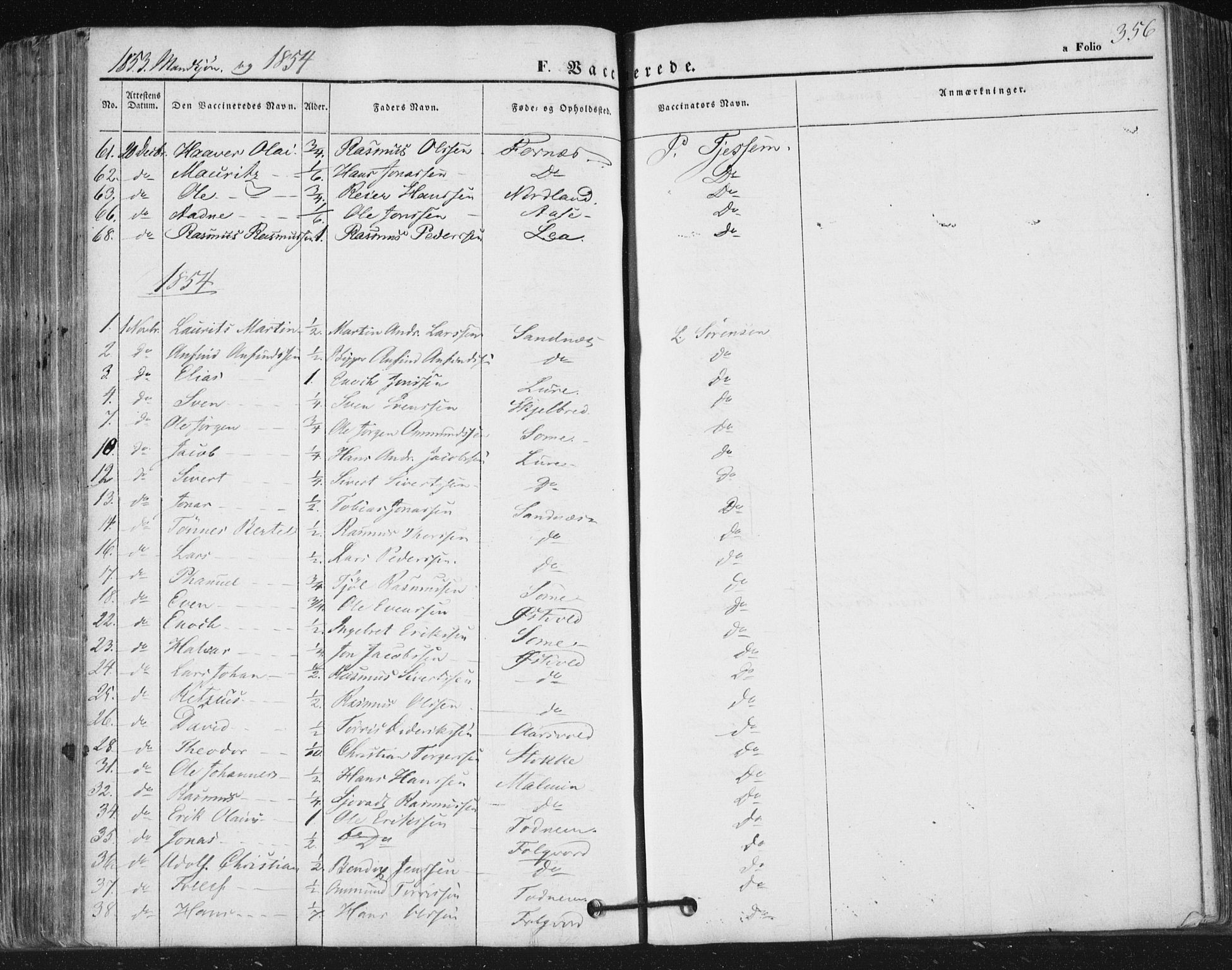 Høyland sokneprestkontor, SAST/A-101799/001/30BA/L0008: Parish register (official) no. A 8, 1841-1856, p. 356