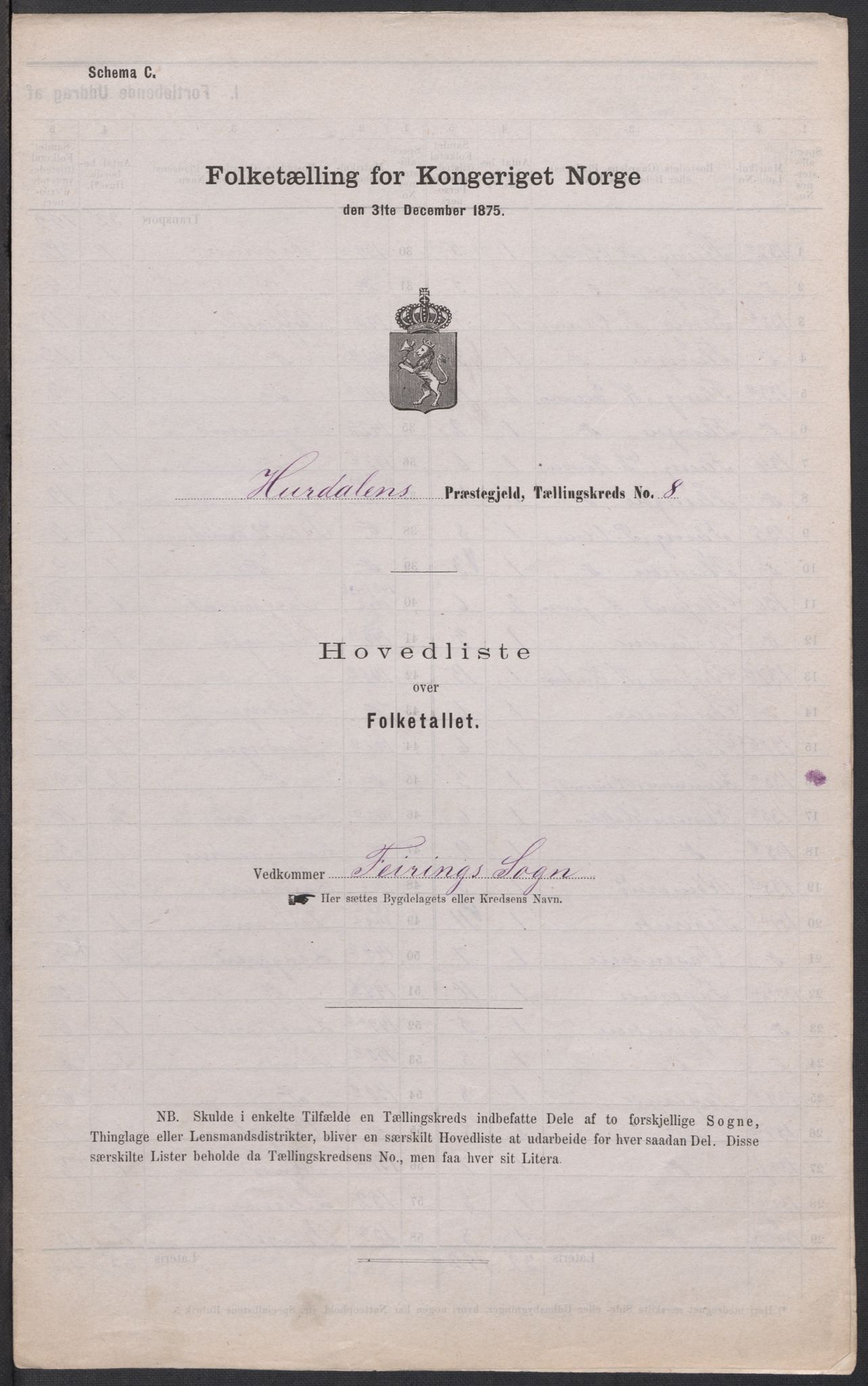 RA, 1875 census for 0239P Hurdal, 1875, p. 31