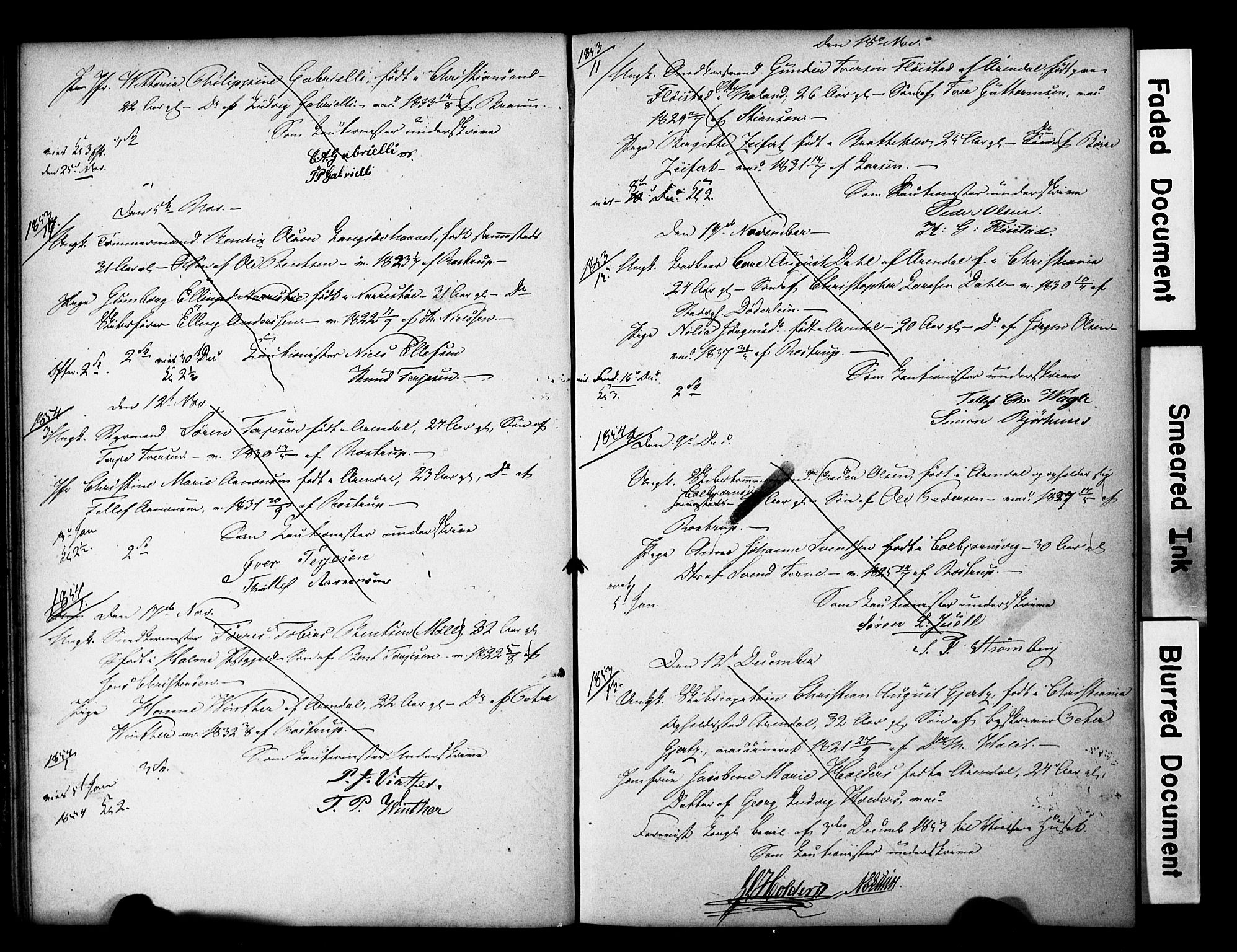 Arendal sokneprestkontor, Trefoldighet, AV/SAK-1111-0040/F/Fe/L0002: Banns register no. A VI 2, 1847-1871