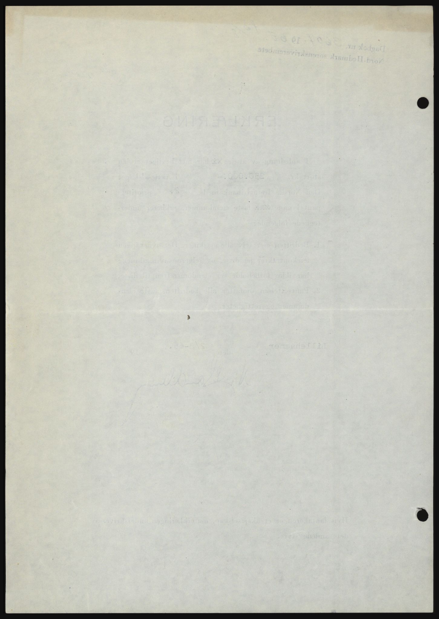 Nord-Hedmark sorenskriveri, SAH/TING-012/H/Hc/L0022: Mortgage book no. 22, 1965-1965, Diary no: : 3607/1965