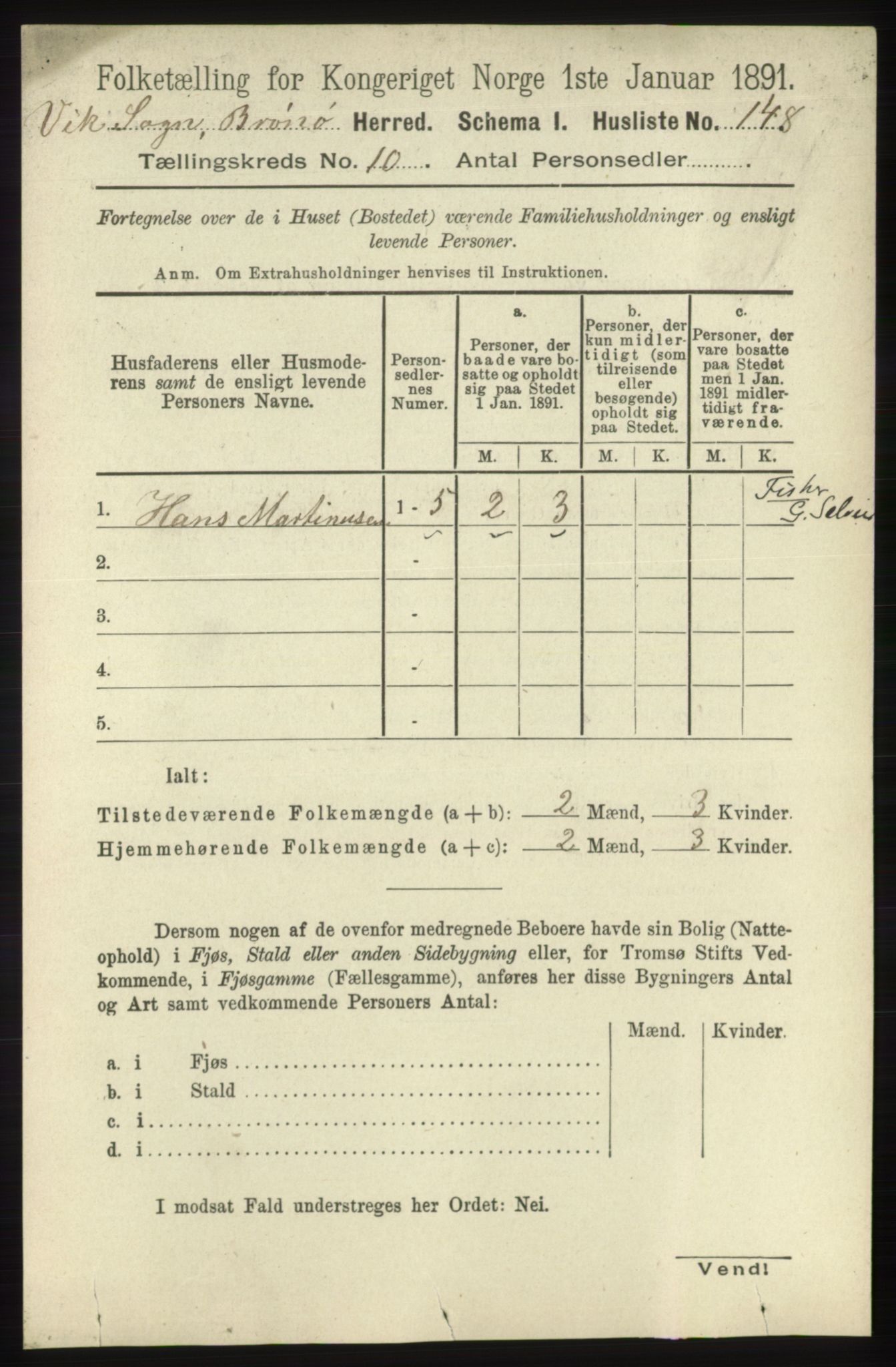 RA, 1891 census for 1814 Brønnøy, 1891, p. 5717