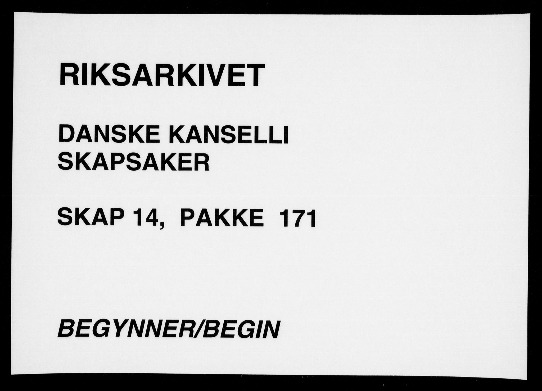 Danske Kanselli, Skapsaker, AV/RA-EA-4061/F/L0062: Skap 14, pakke 158-172, litra A, 1589-1731, p. 147