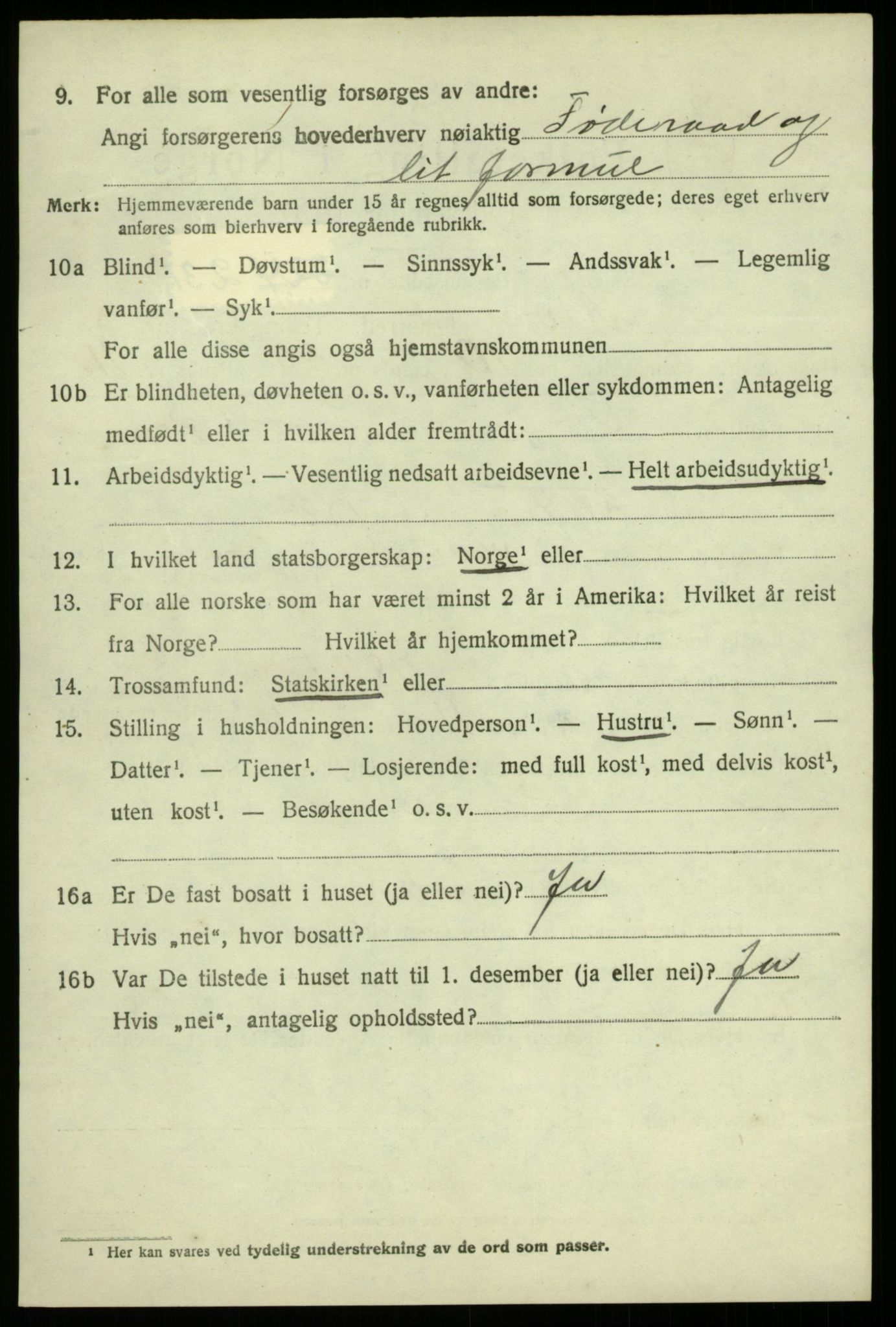 SAB, 1920 census for Alversund, 1920, p. 5293