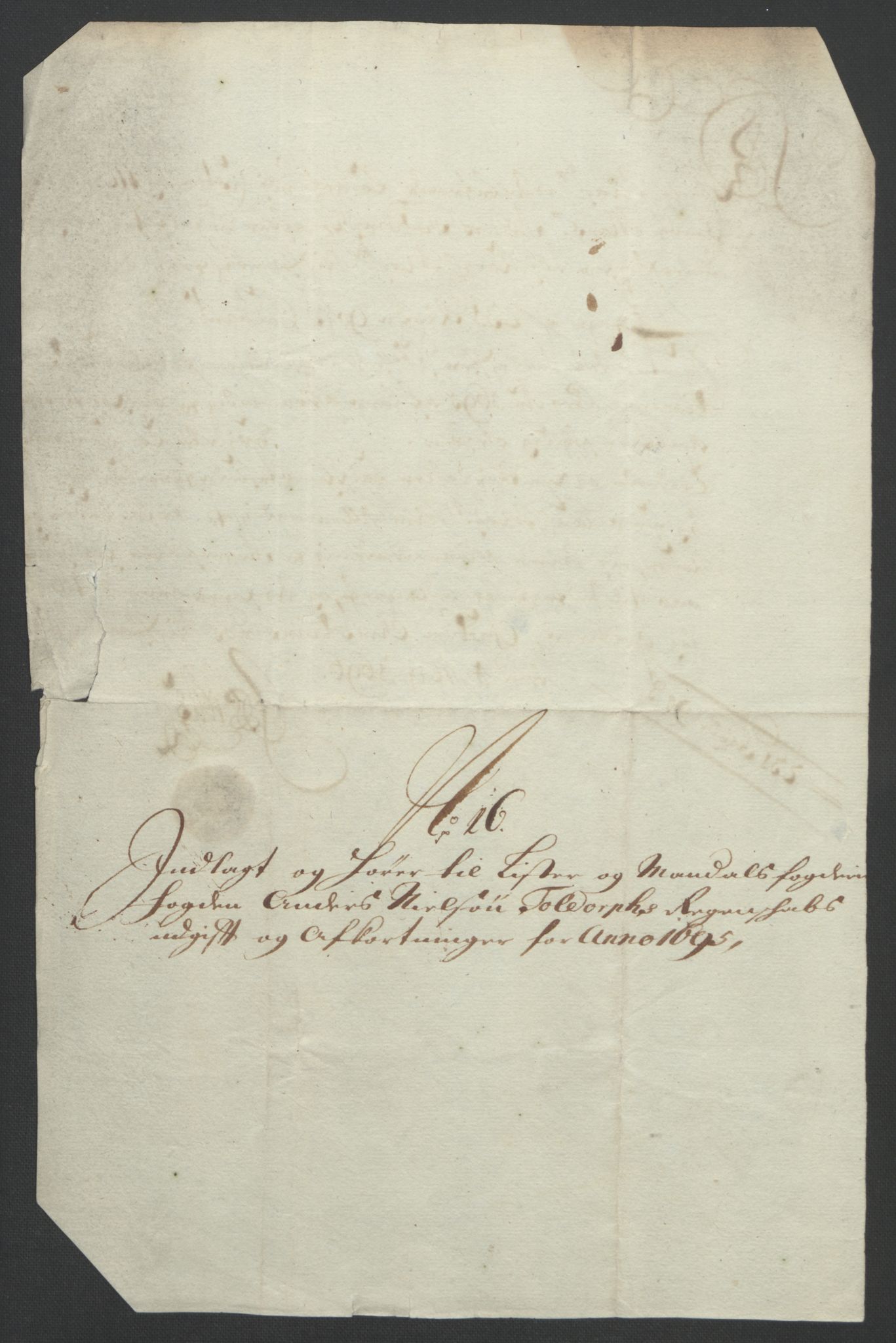 Rentekammeret inntil 1814, Reviderte regnskaper, Fogderegnskap, AV/RA-EA-4092/R43/L2545: Fogderegnskap Lista og Mandal, 1694-1695, p. 366