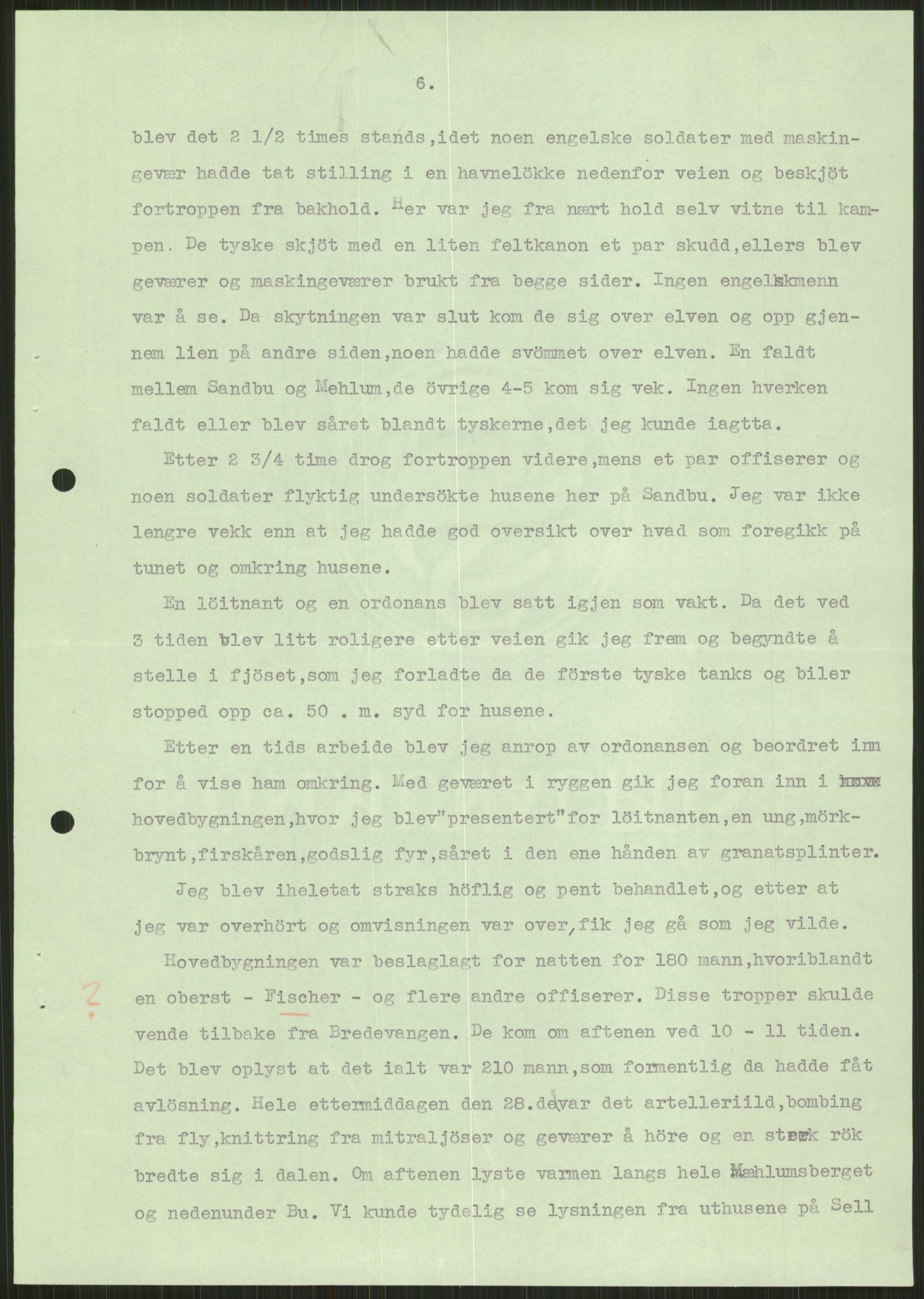 Forsvaret, Forsvarets krigshistoriske avdeling, AV/RA-RAFA-2017/Y/Ya/L0014: II-C-11-31 - Fylkesmenn.  Rapporter om krigsbegivenhetene 1940., 1940, p. 104