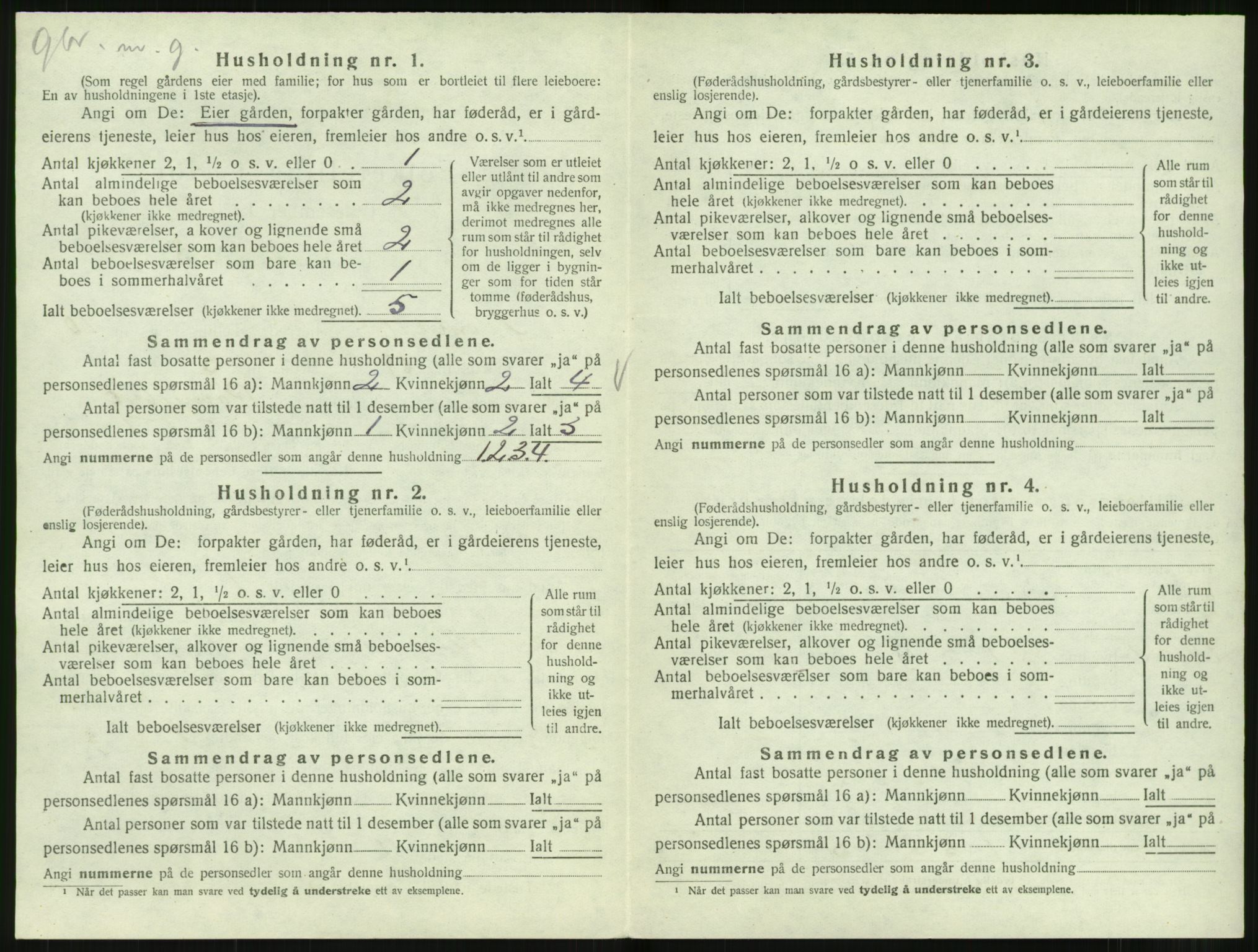 SAT, 1920 census for Norddal, 1920, p. 820