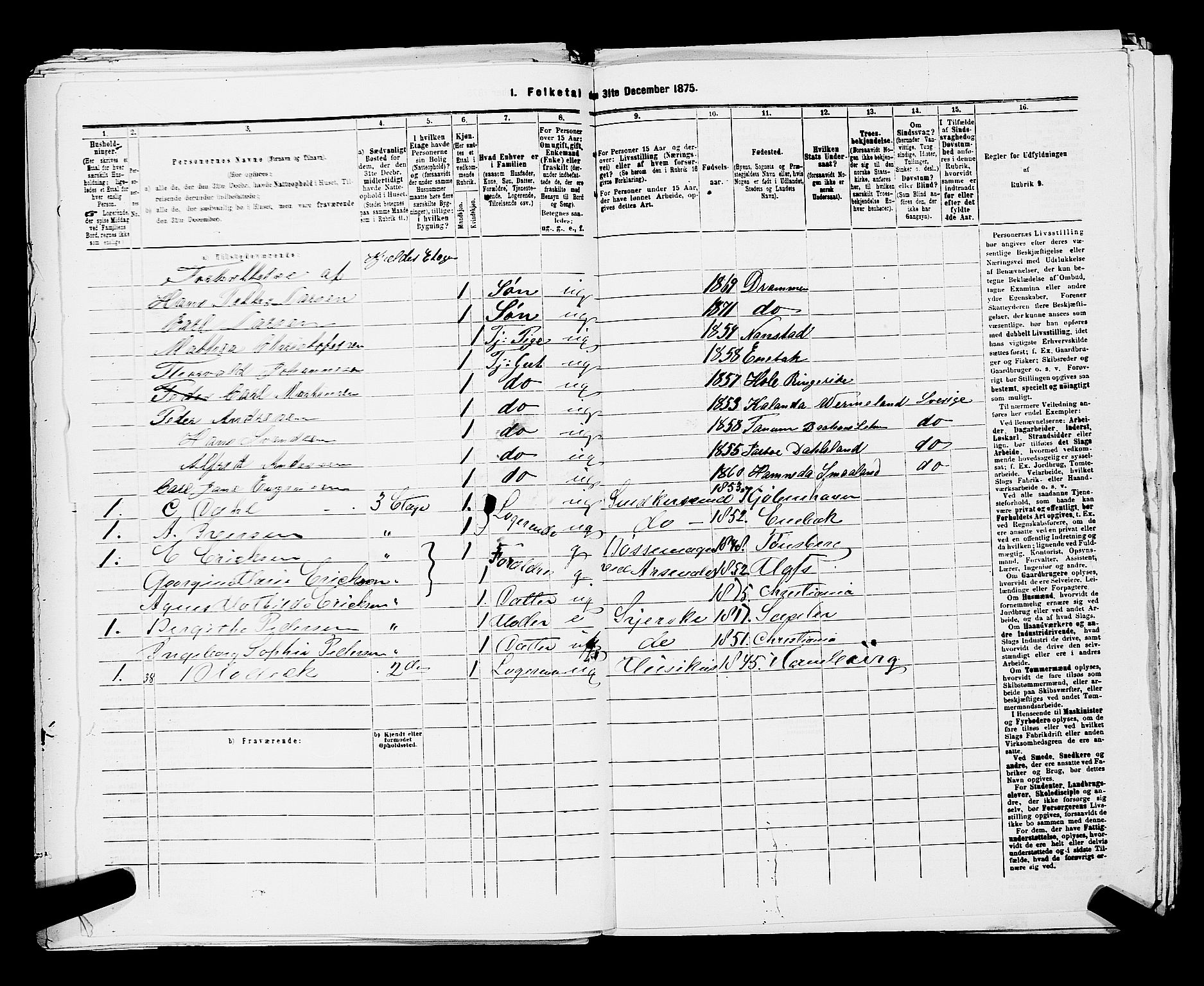 RA, 1875 census for 0301 Kristiania, 1875, p. 4966