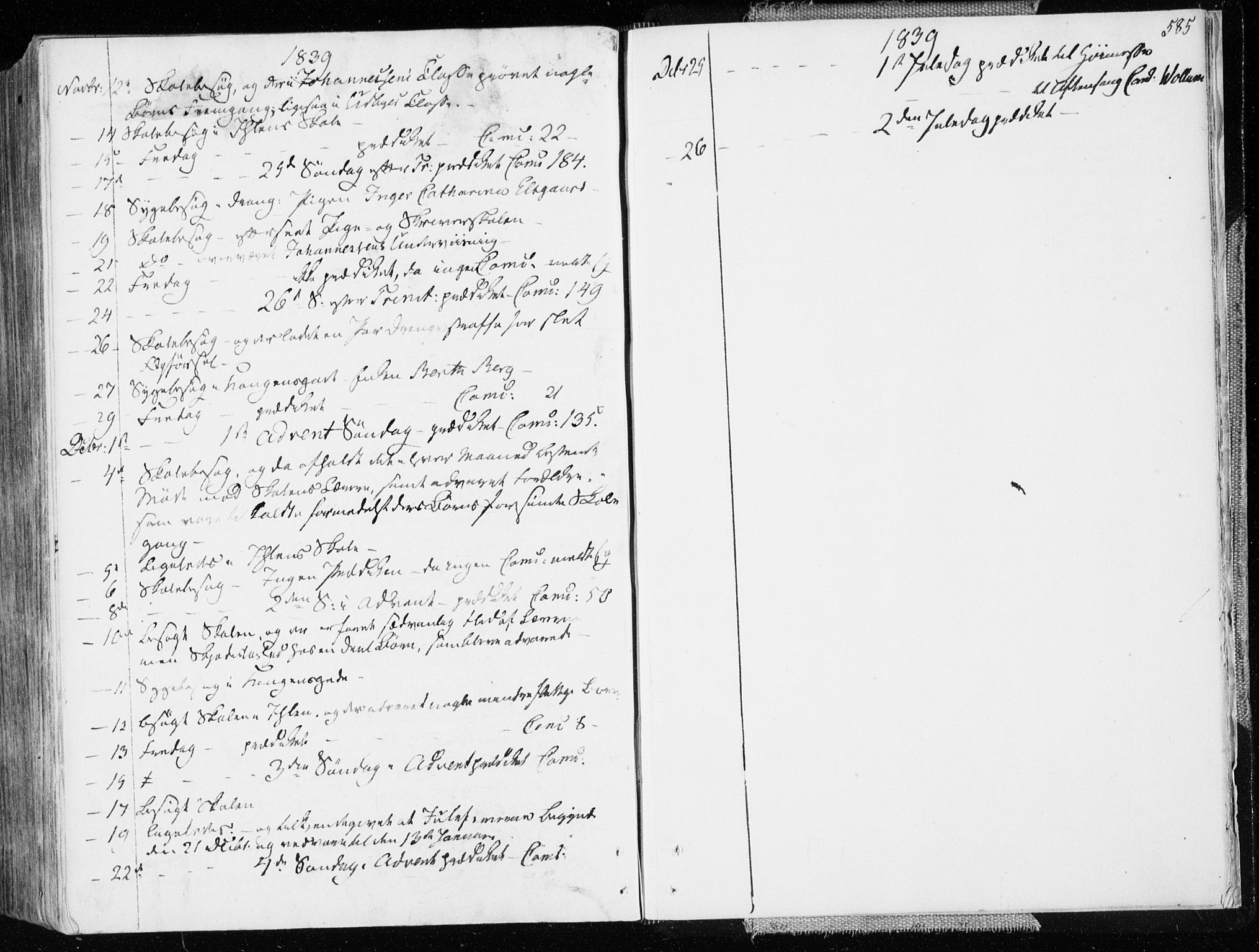 Ministerialprotokoller, klokkerbøker og fødselsregistre - Sør-Trøndelag, AV/SAT-A-1456/601/L0047: Parish register (official) no. 601A15, 1831-1839, p. 585