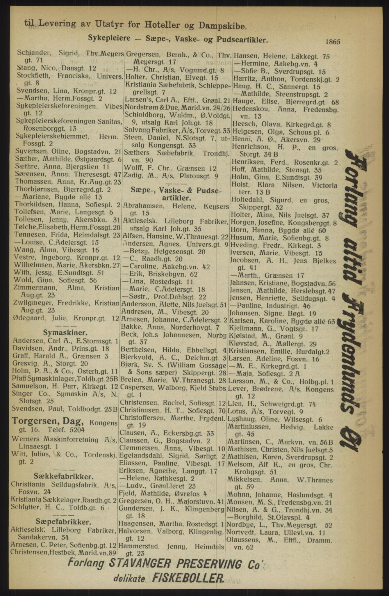 Kristiania/Oslo adressebok, PUBL/-, 1914, p. 1865