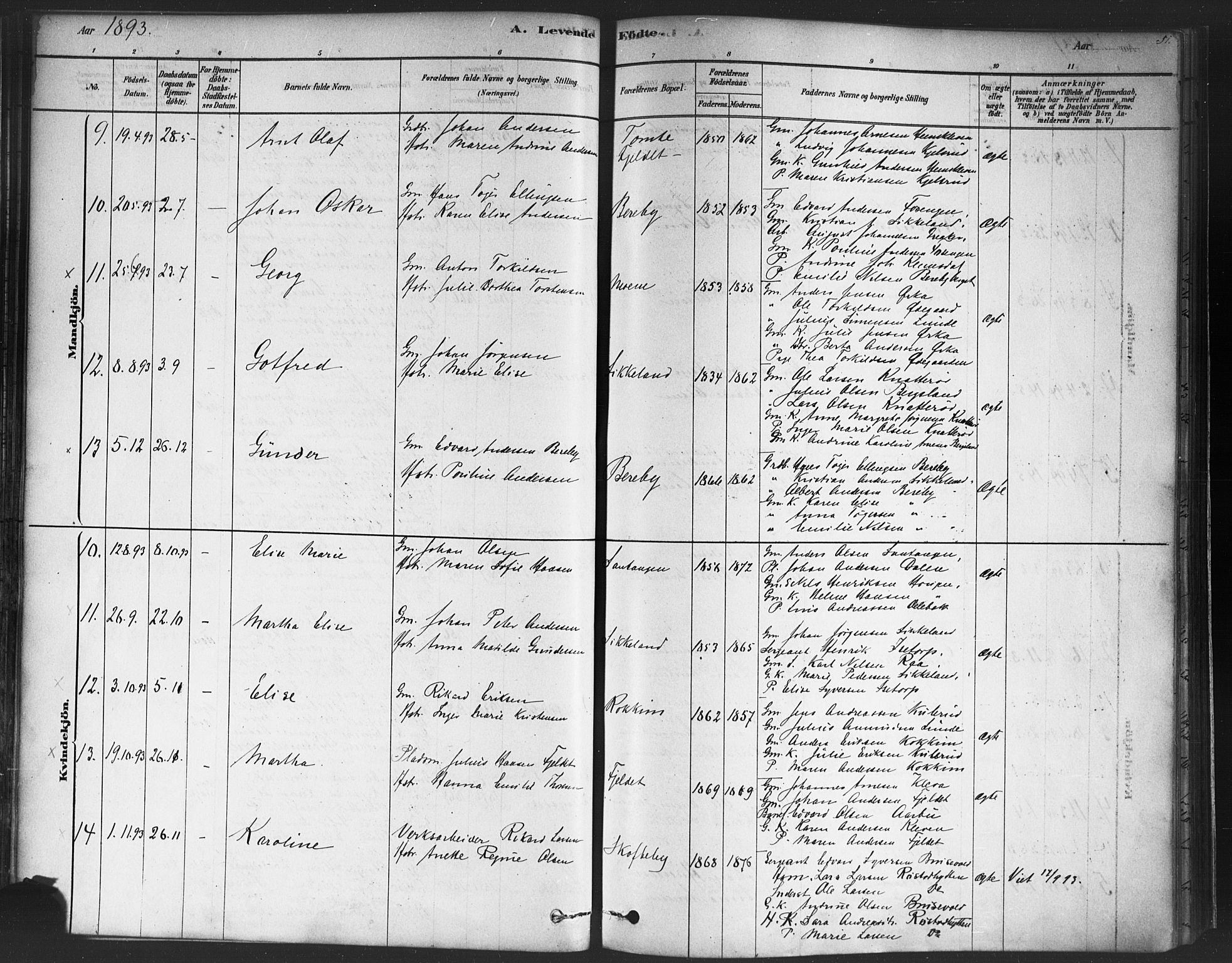 Varteig prestekontor Kirkebøker, SAO/A-10447a/F/Fa/L0002: Parish register (official) no. 2, 1878-1899, p. 51