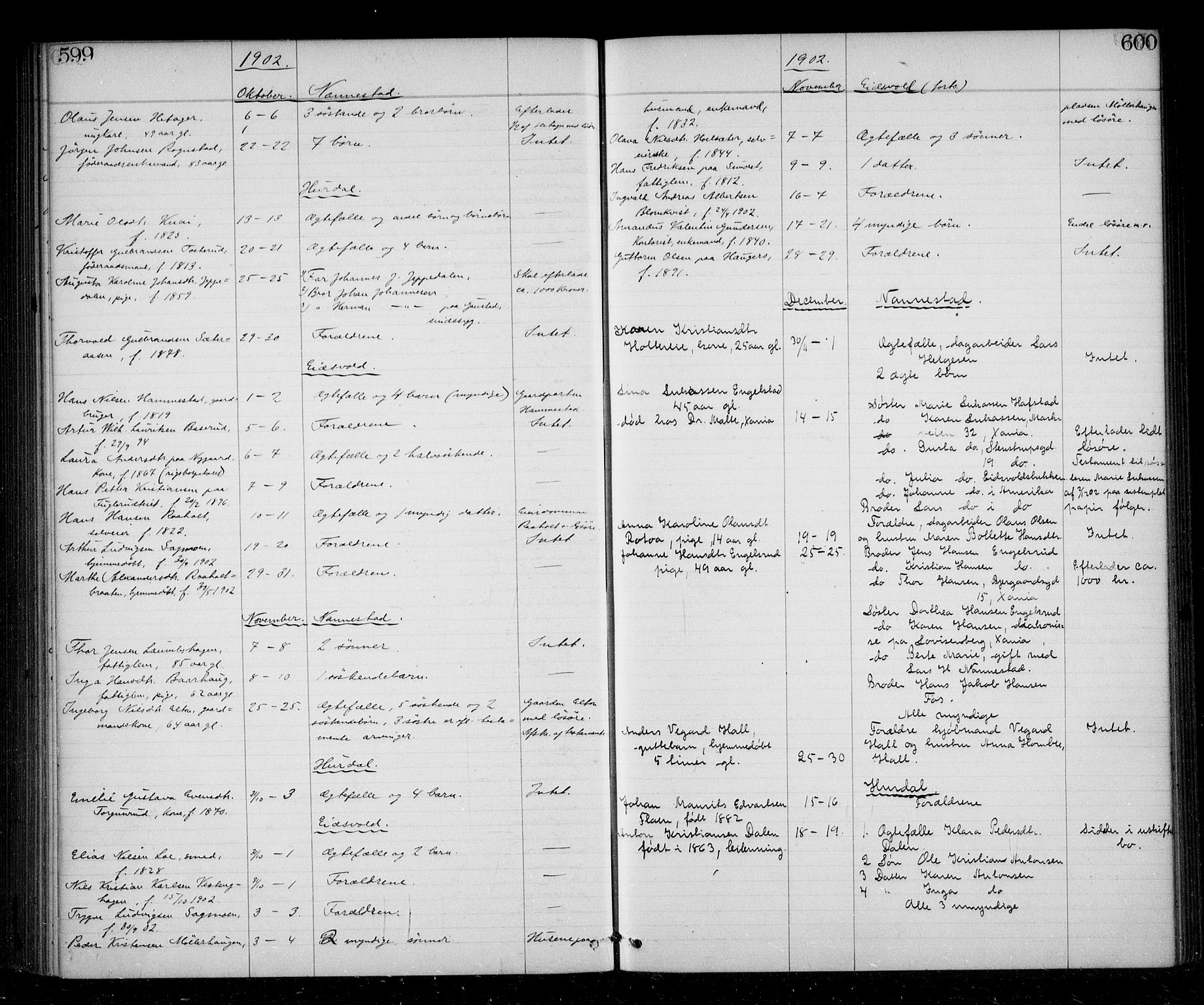 Eidsvoll tingrett, AV/SAO-A-10371/H/Ha/Haa/L0002: Dødsmeldingsprotokoll - Sorenskriveriet, 1863-1910, p. 599-600