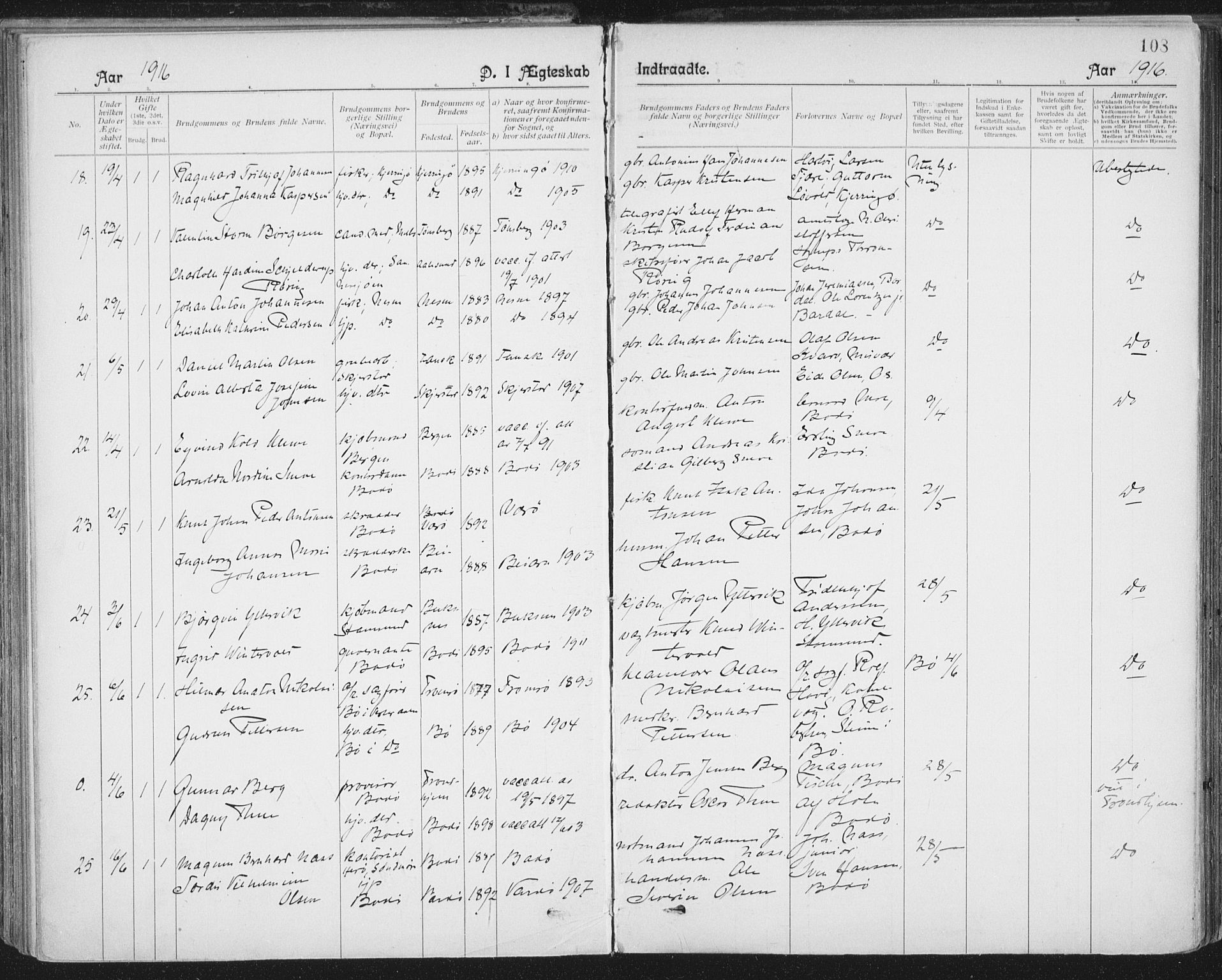 Ministerialprotokoller, klokkerbøker og fødselsregistre - Nordland, AV/SAT-A-1459/801/L0012: Parish register (official) no. 801A12, 1900-1916, p. 108