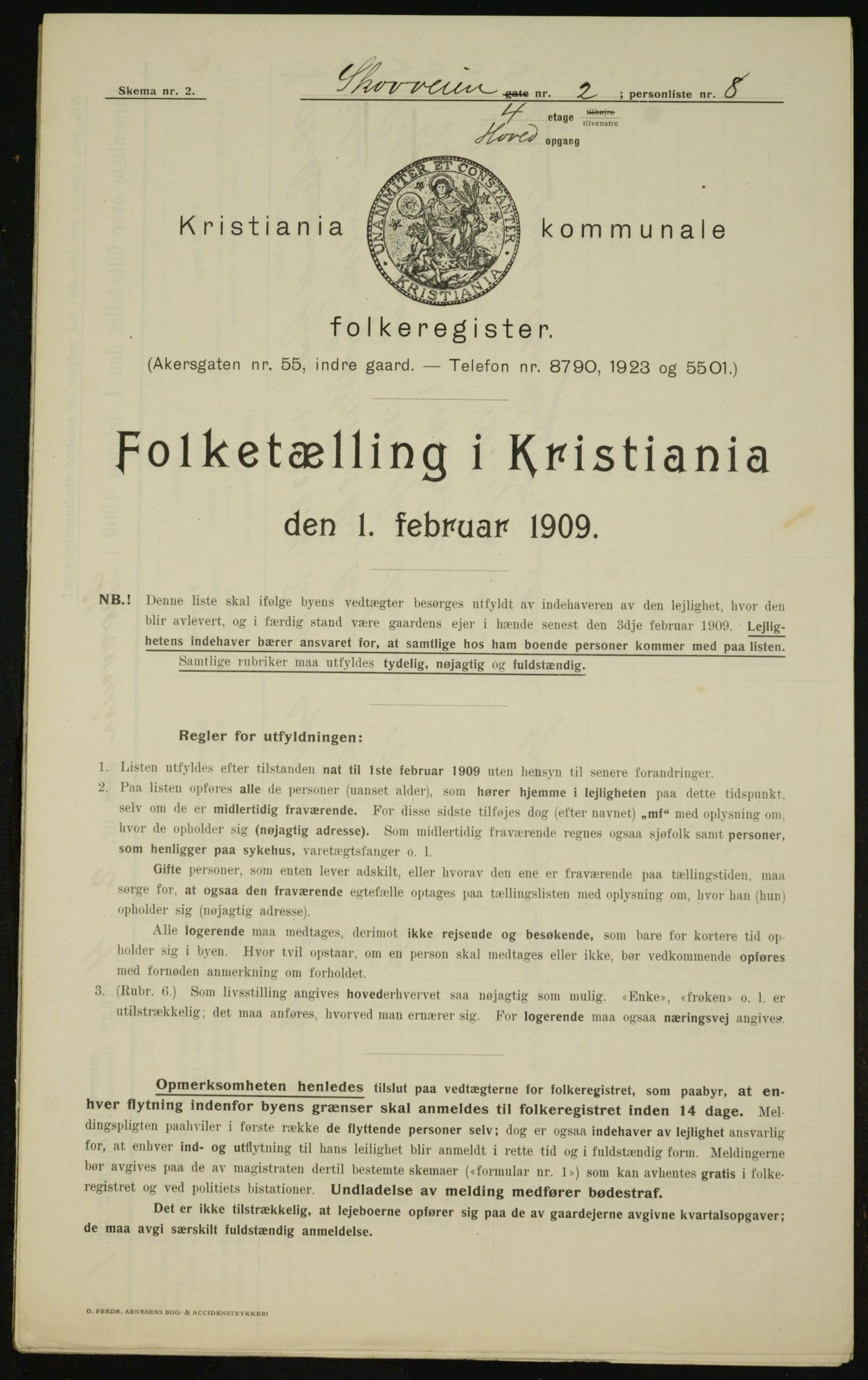 OBA, Municipal Census 1909 for Kristiania, 1909, p. 87426