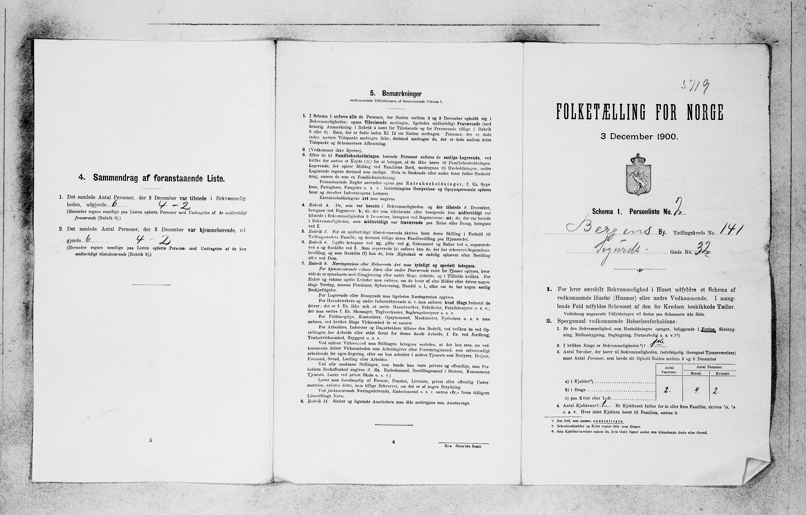 SAB, 1900 census for Bergen, 1900, p. 28934