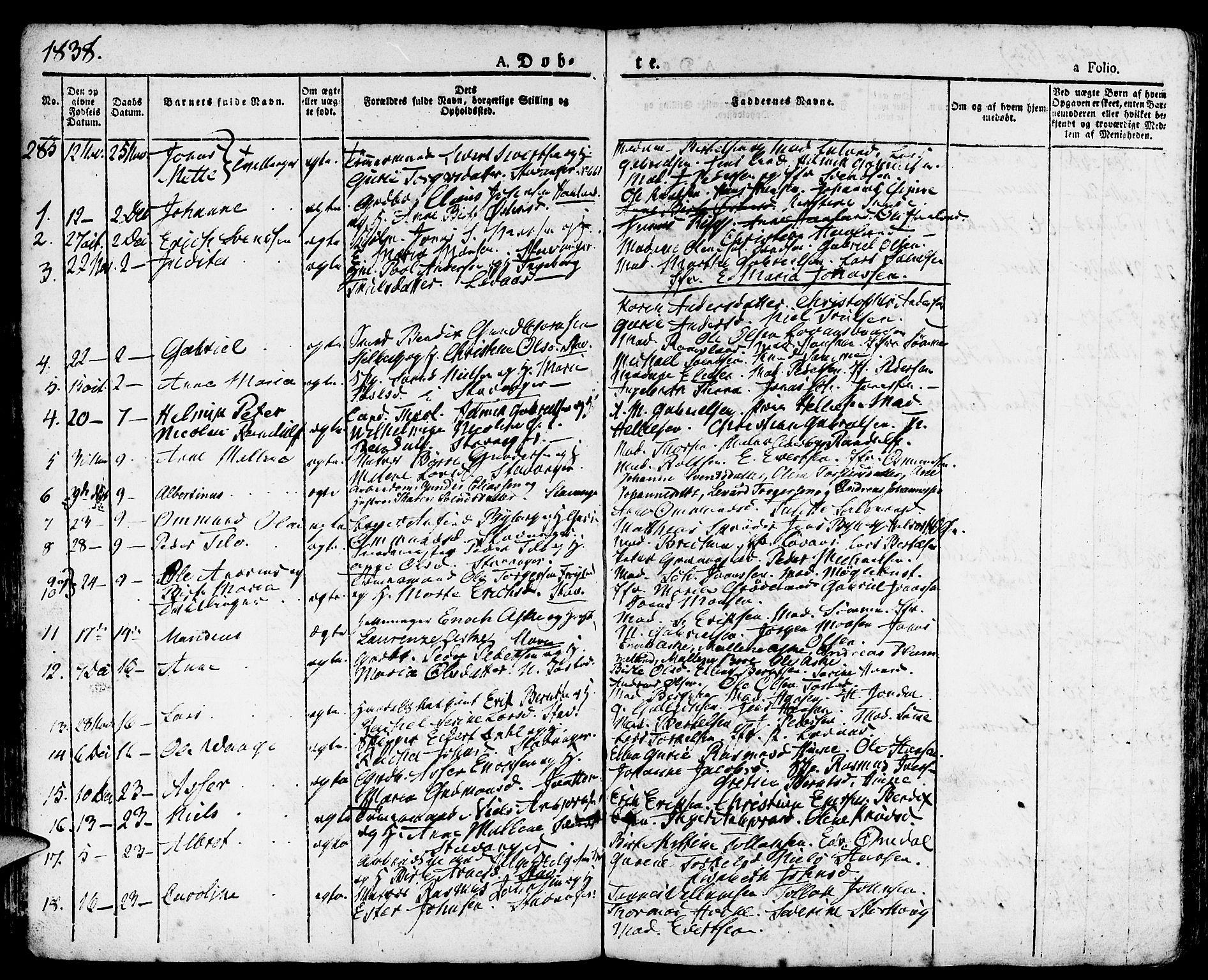 Domkirken sokneprestkontor, AV/SAST-A-101812/001/30/30BA/L0011: Parish register (official) no. A 11, 1832-1856